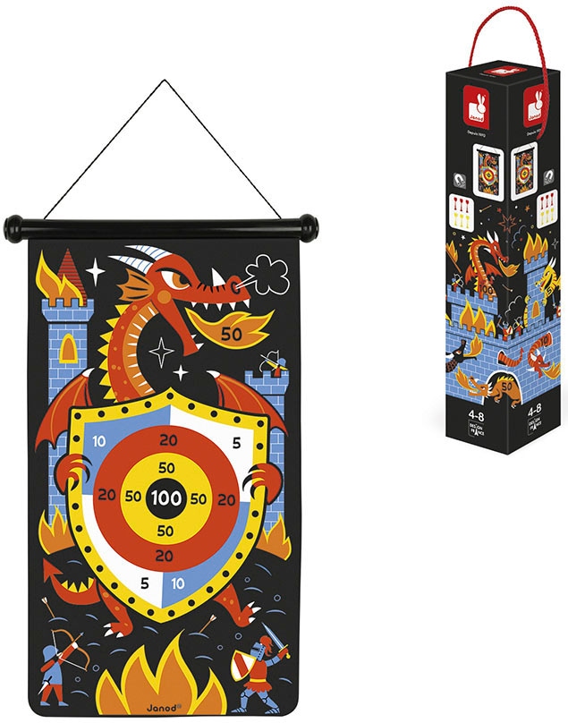 Janod Dartscheibe »Magnetisches Dartspiel Drachen«