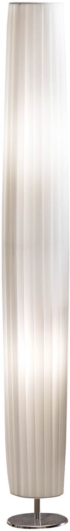SalesFever Stehlampe »Oliver«, E27, 1 St., Plissee Lampenschirm, verchromtes Metall