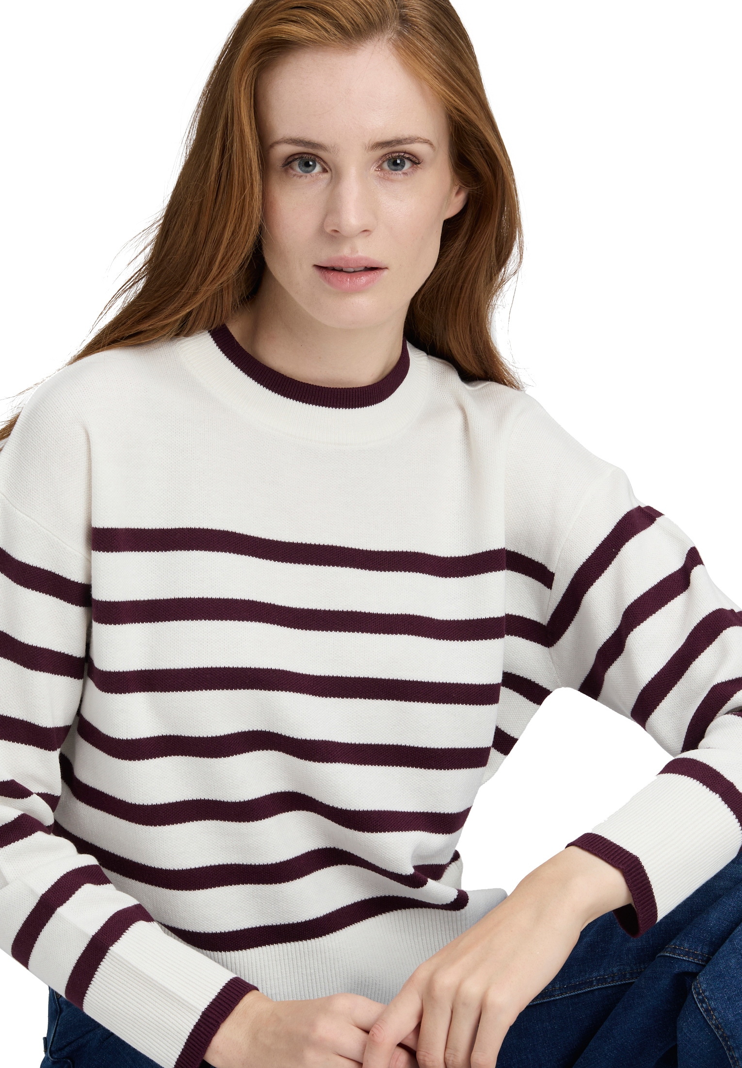 Betty&Co Strickpullover »Strickpullover mit Streifen«