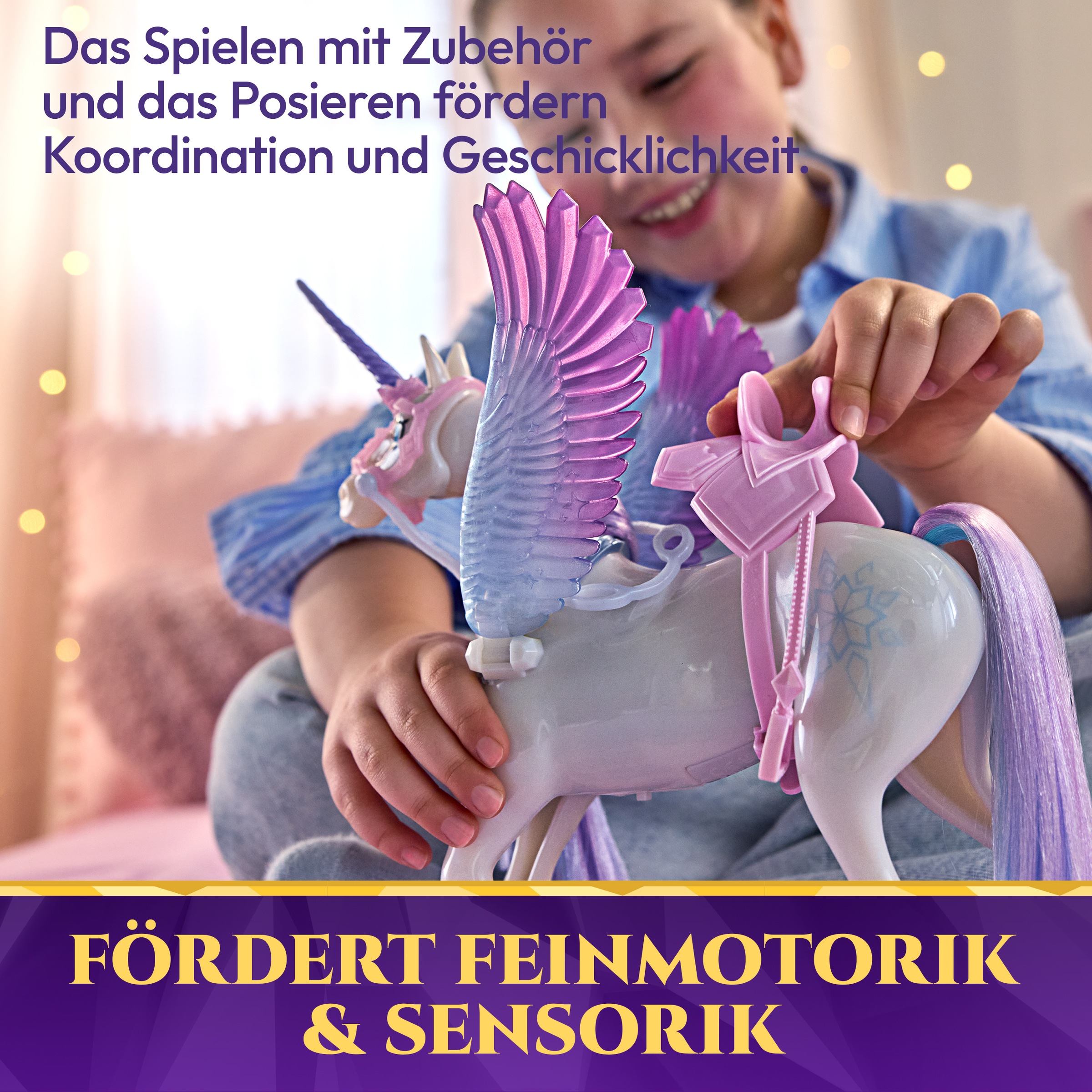 Spin Master Anziehpuppe »Unicorn Academy - Edelsteinmagie Layla & Interaktives Einhorn Glacier« mit Licht und Sound