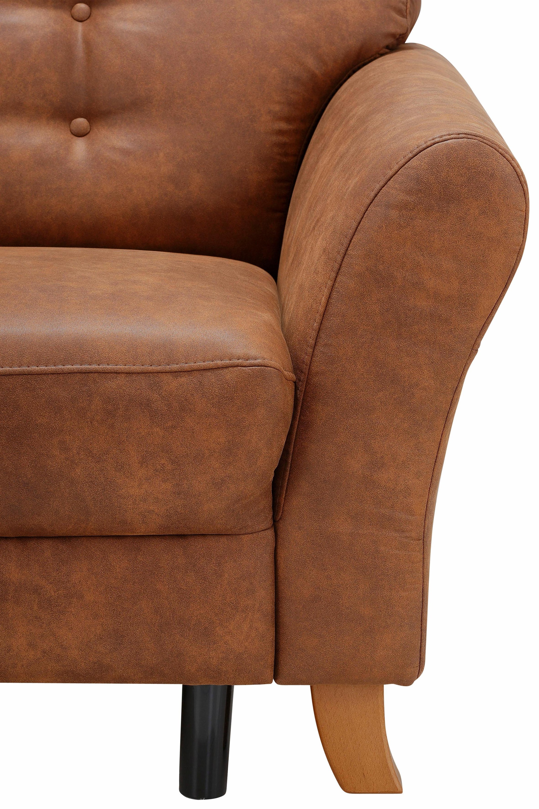 Home affaire Ecksofa »Trondheim L-Form«, mit Federkern