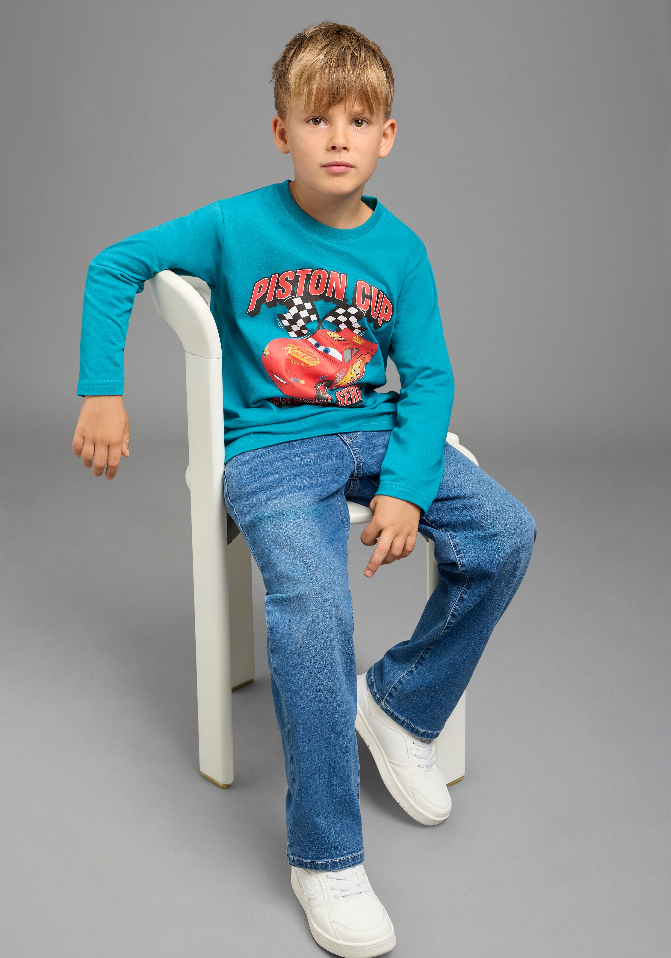 KIDSWORLD Langarmshirt »CARS Lightning McQueen Shirt, Disney« Disney-Shirt, Basic-Passform, Langarm, modischer Stil