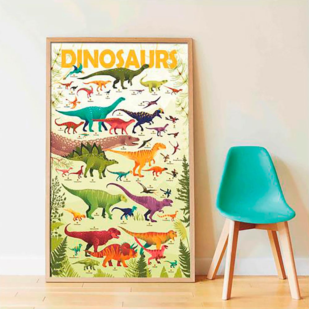 POPPIK Kreativset »Sticker Lernposter, Dinosaurier«