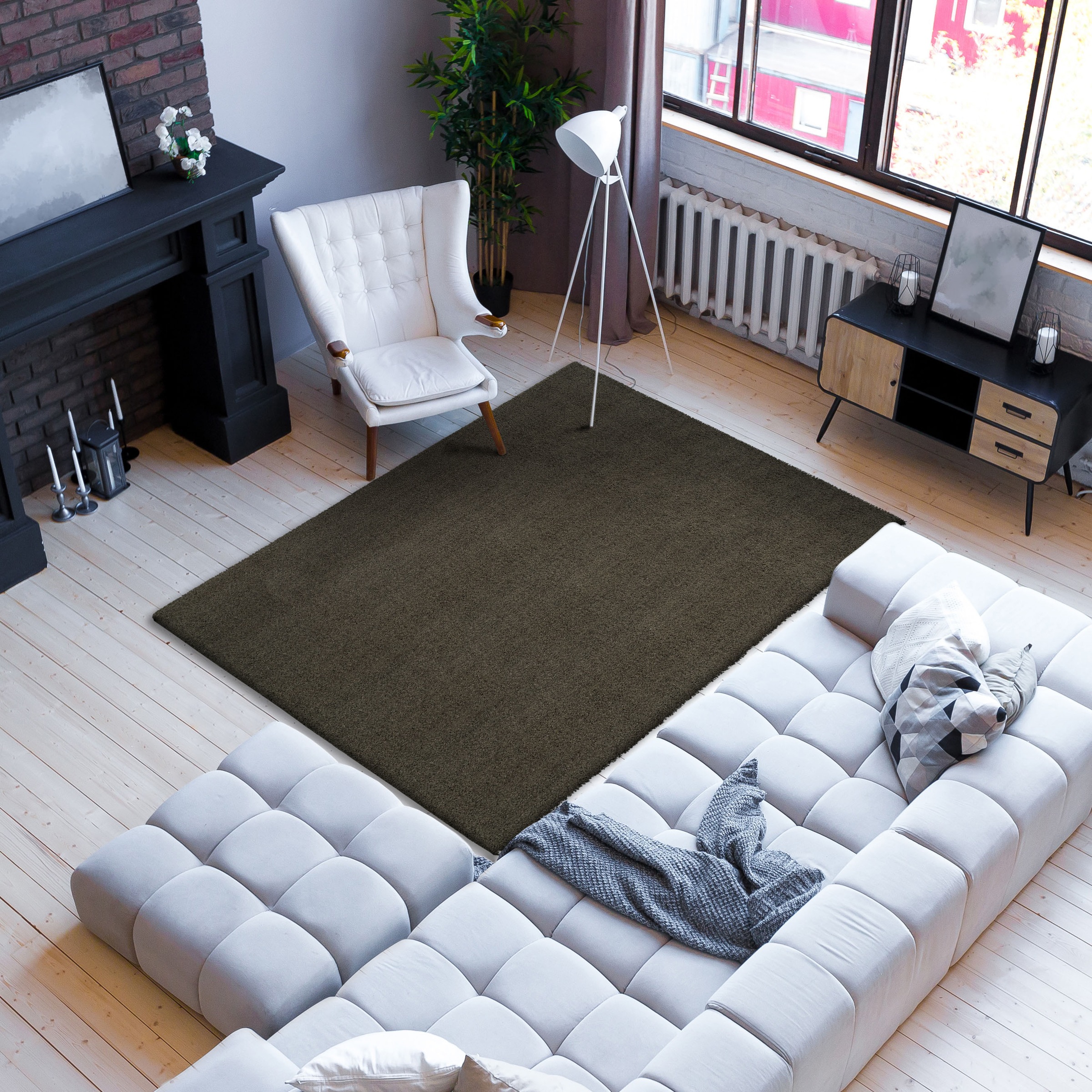 andas Hochflor-Teppich »Ilvi«, rechteckig, 31 mm Höhe, extra flauschig, besonders weich durch Mikrofaser, einfarbig, weich