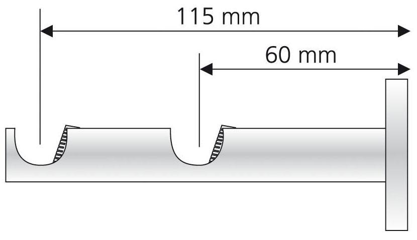 OTTO Doppelträger, Online-Shop Liedeco St.), Ø im für Gardinenstangen 16 (1 mm