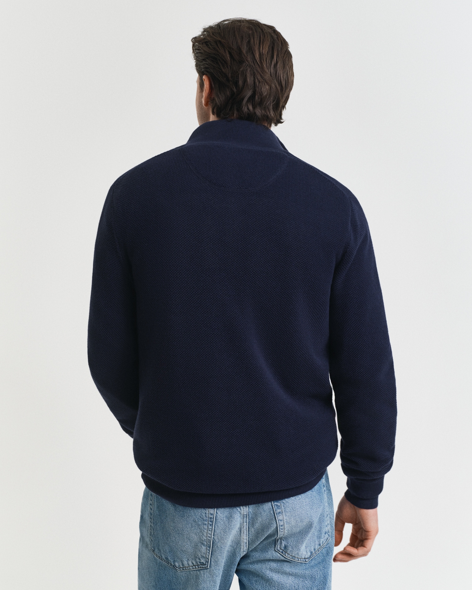 Gant Troyer »COTTON PIQUE HALF ZIP«, mit Piqué-Struktur
