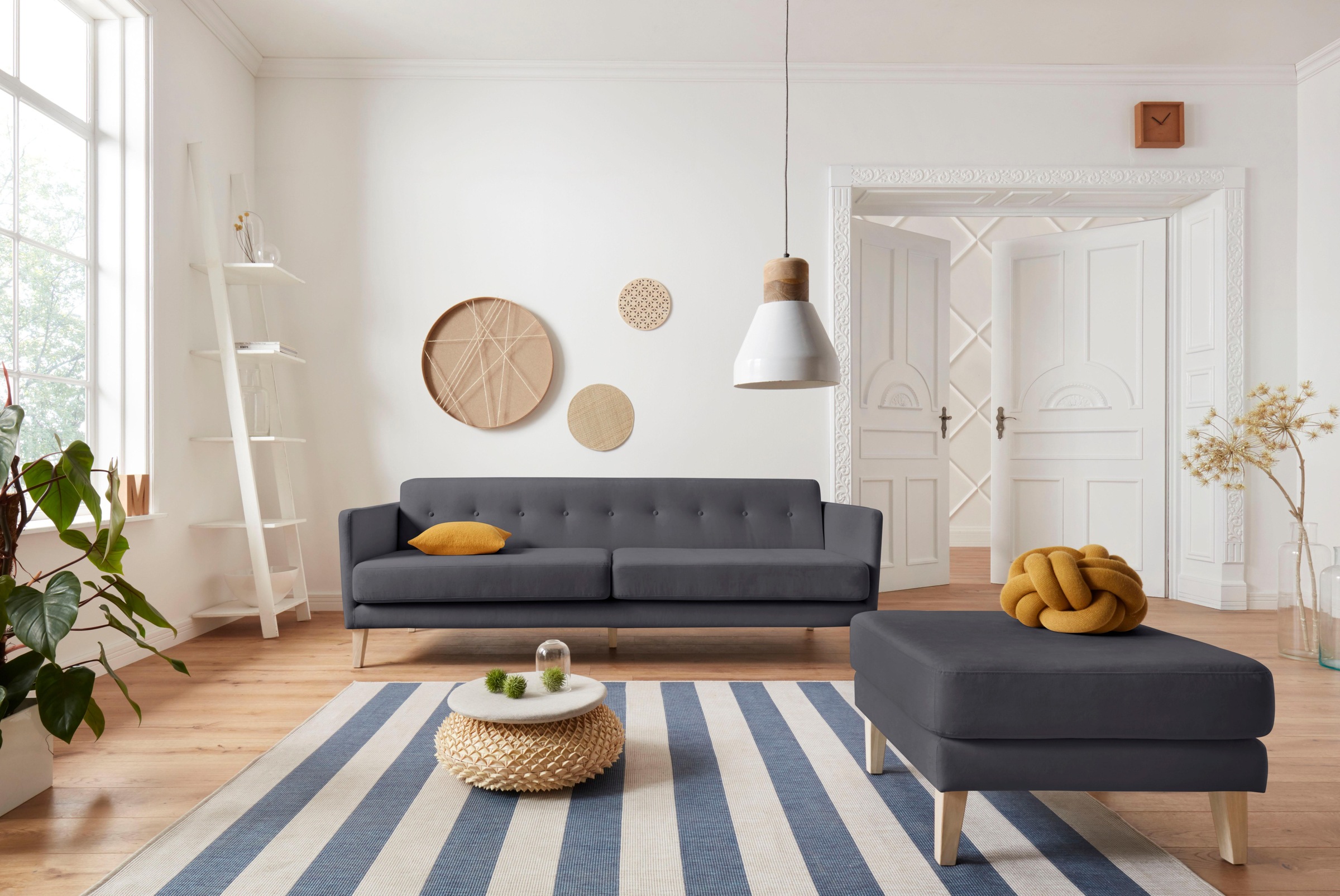andas 3-Sitzer »Raadal«, in skandinavischem Design, Knopfheftung, Design by Morten Georgsen