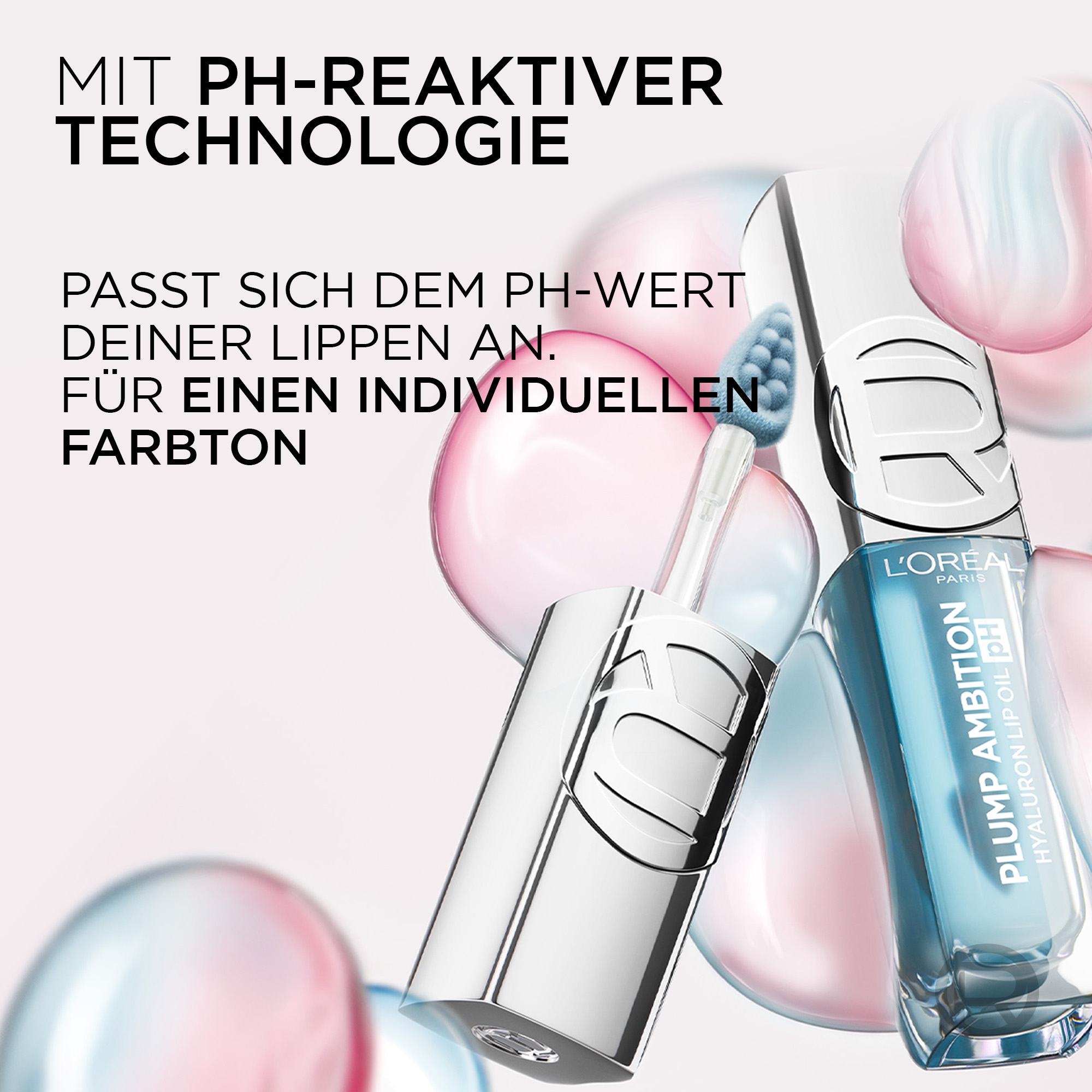 L'ORÉAL PARIS Lipgloss »PARADISE PLUMP AMBITION HYALURON LIP OIL« das die Lippen in nur einem Wisch voller & geschmeidiger macht