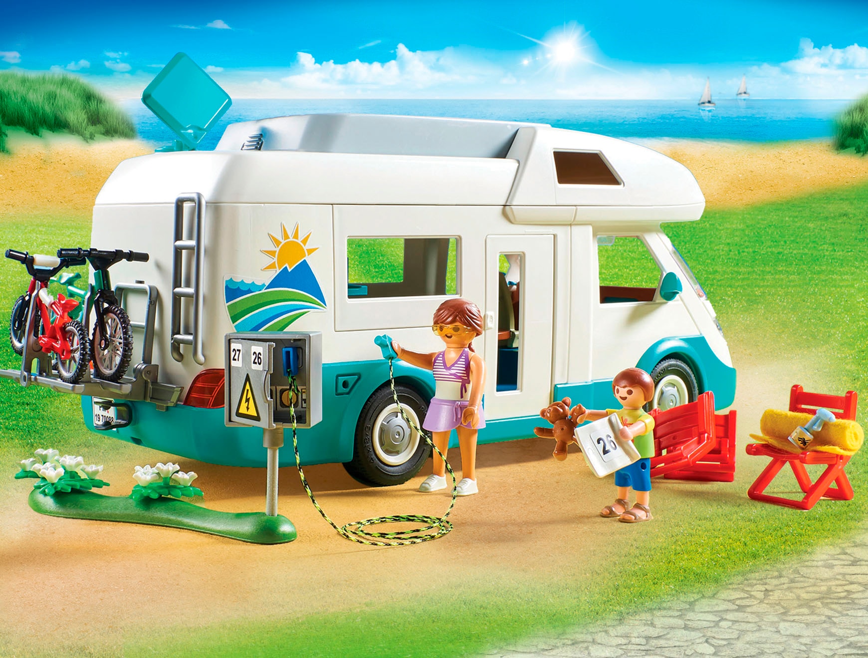 Playmobil® Konstruktions-Spielset »Familien-Wohnmobil (70088), Family Fun« Made in Europe