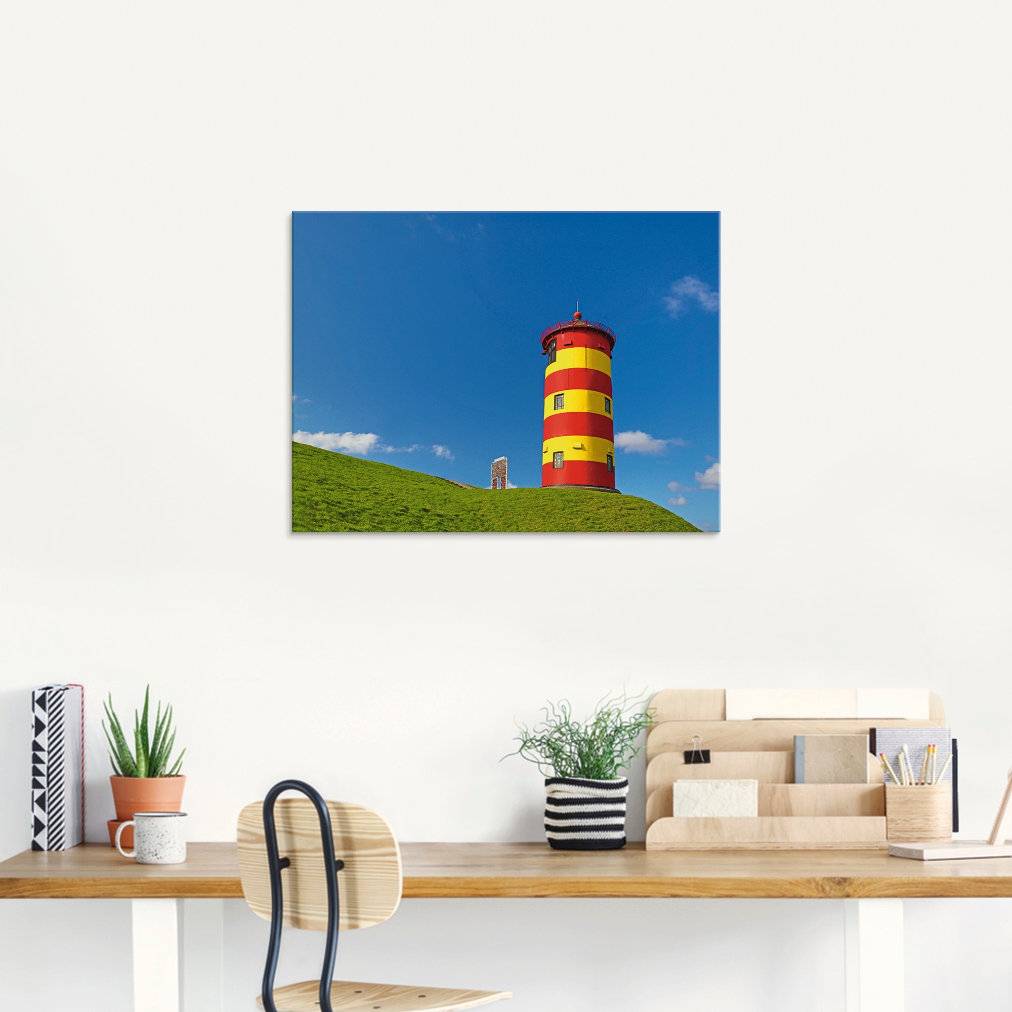 Artland Glasbild »Pilsumer Leuchtturm«, Gebäude, (1 St.), in verschiedenen Größen