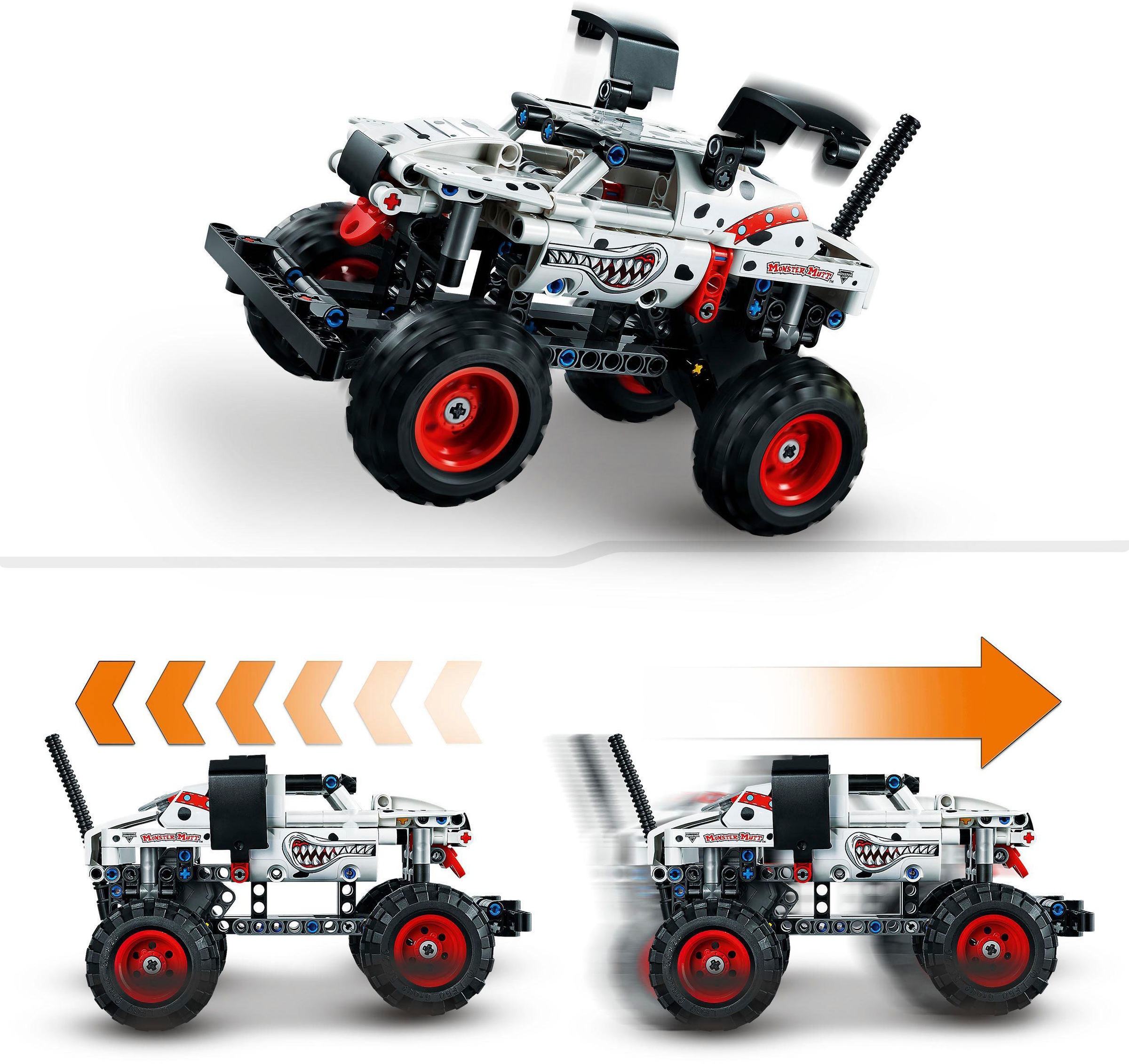 LEGO® Konstruktionsspielsteine »Monster Jam™ Monster Mutt™ Dalmatian (42150), LEGO® Technic«, (244 St.), Made in Europe