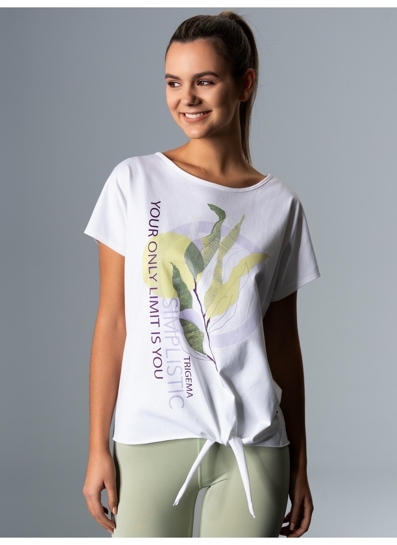 T-Shirt »TRIGEMA T-Shirt mit modischem Knoten«, (1 tlg.)