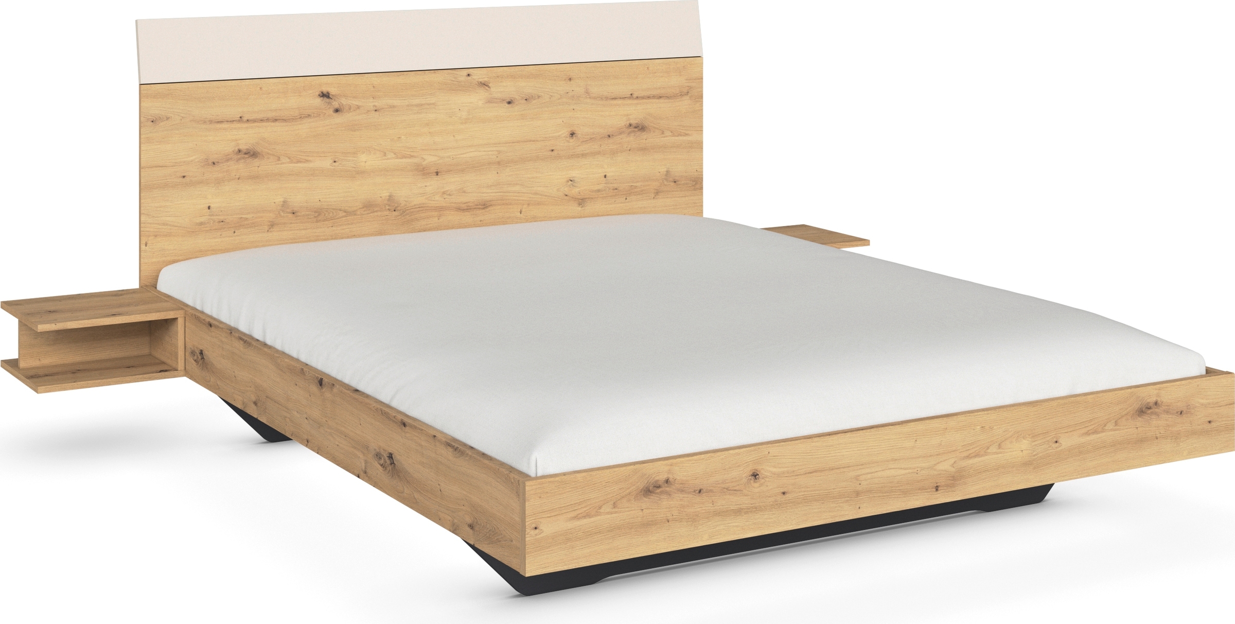 Rauch Bettanlage »Monza« in schwebender Optik und hohem Bettkopfteil sowie 2 Nachttische in braun, Größe B/H/T: 235 cm x 99 cm