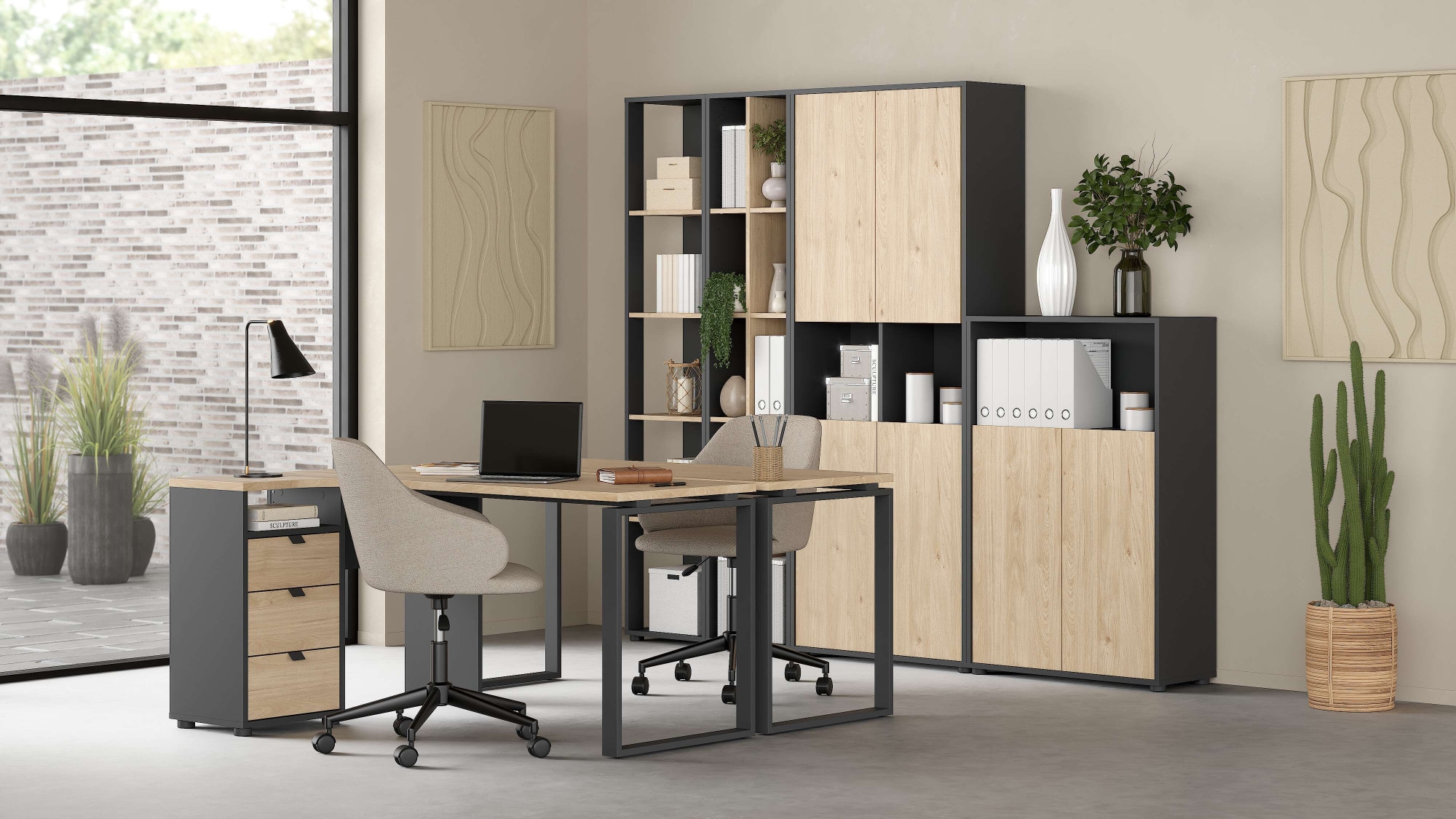 INOSIGN Eckschreibtisch »Arbeitstisch, Sekretär, Bürotisch, Stauraum, Computertisch,«, 3 Schubladen integriert und 1 offenes Fach, Breite 150 cm