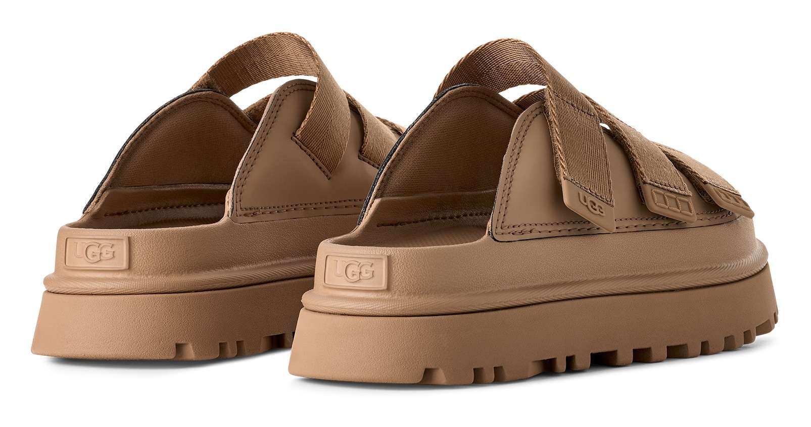 UGG Pantolette »GOLDENGLOW SLIDE«, Plateauschuh, Sandale, Flats mit Fußbett