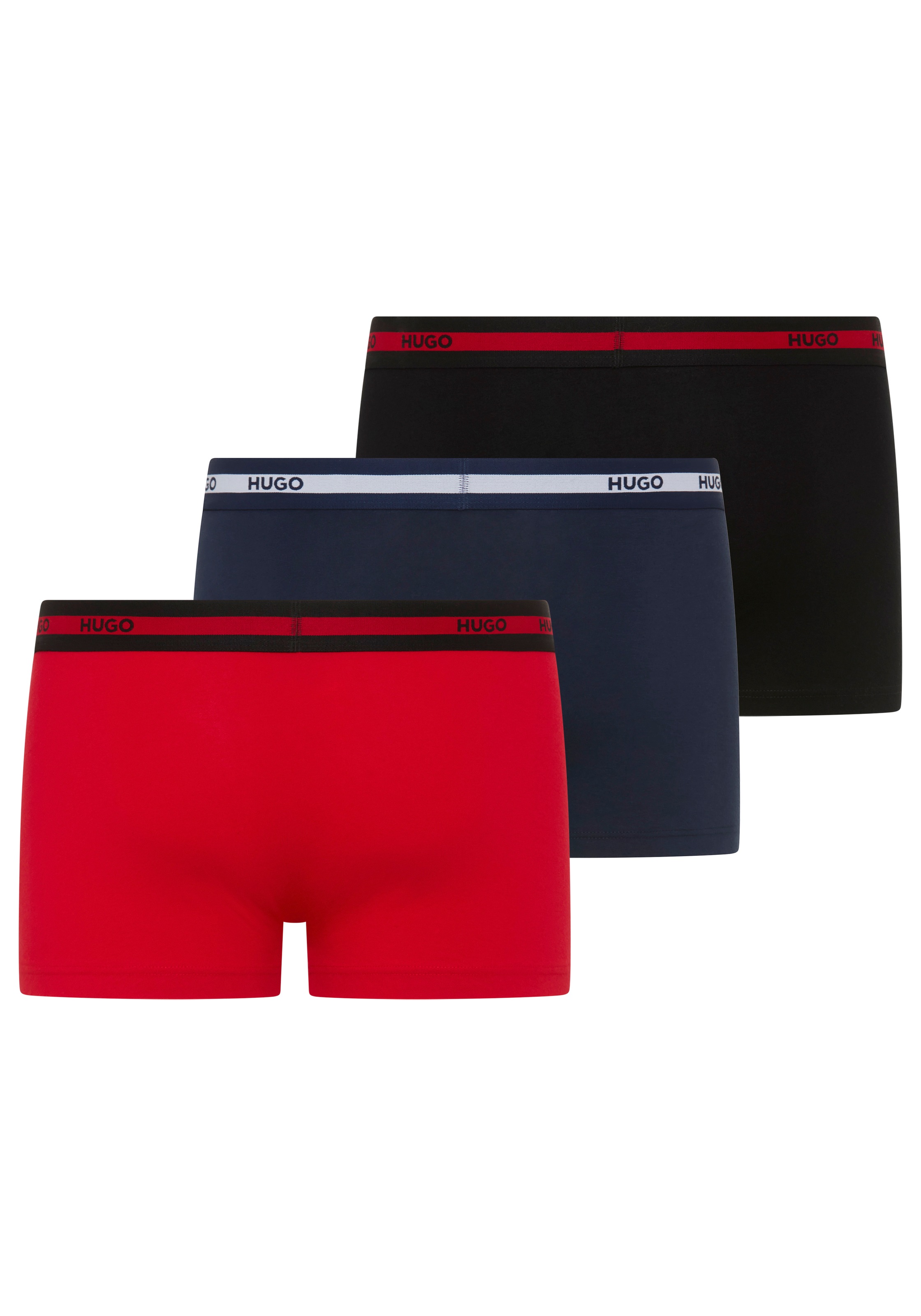 HUGO Underwear Trunk »TRIPLET PLANET« 3 Stk. Logos am elastischen Bund, mittlere Bundhöhe
