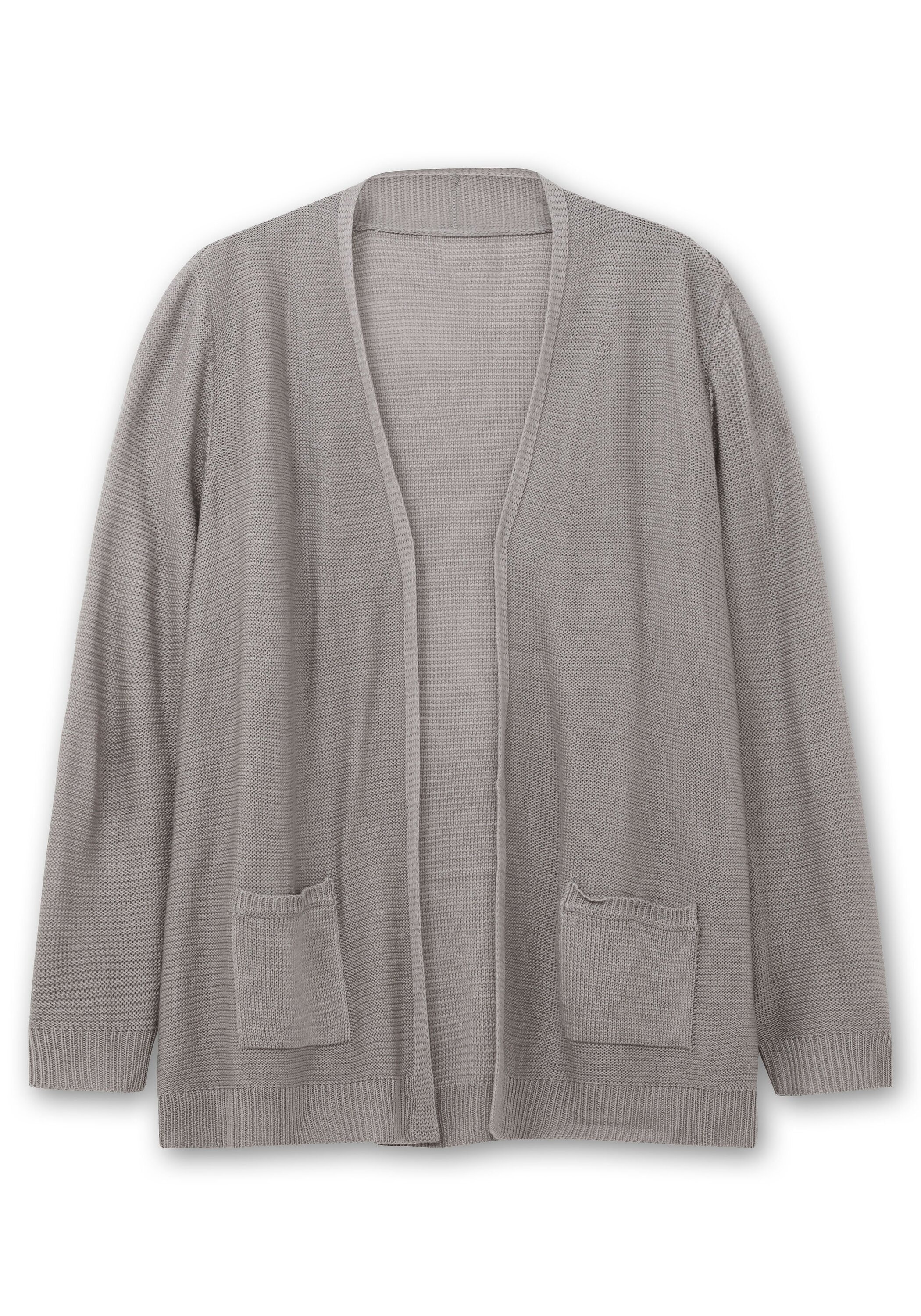 Sheego Strickjacke »Verschlusslose Strickjacke im Linksstrickmuster«