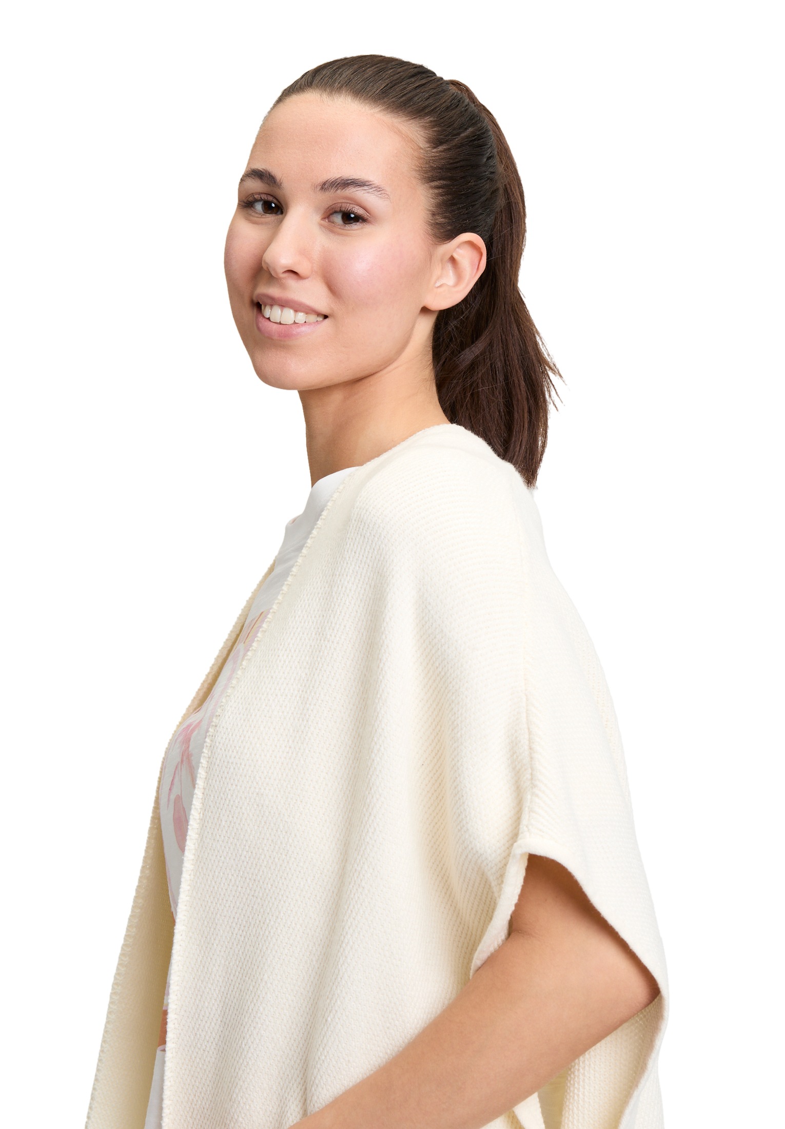 Cartoon Strickjacke »Strick-Poncho mit Stickerei«