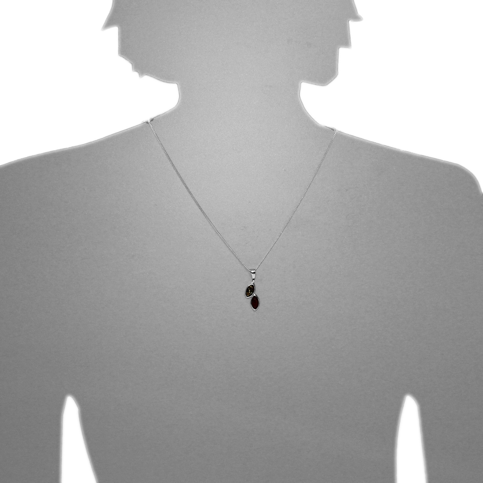 OSTSEE-SCHMUCK Kettenanhänger »- Udele - Silber 925/000 - Bernstein«