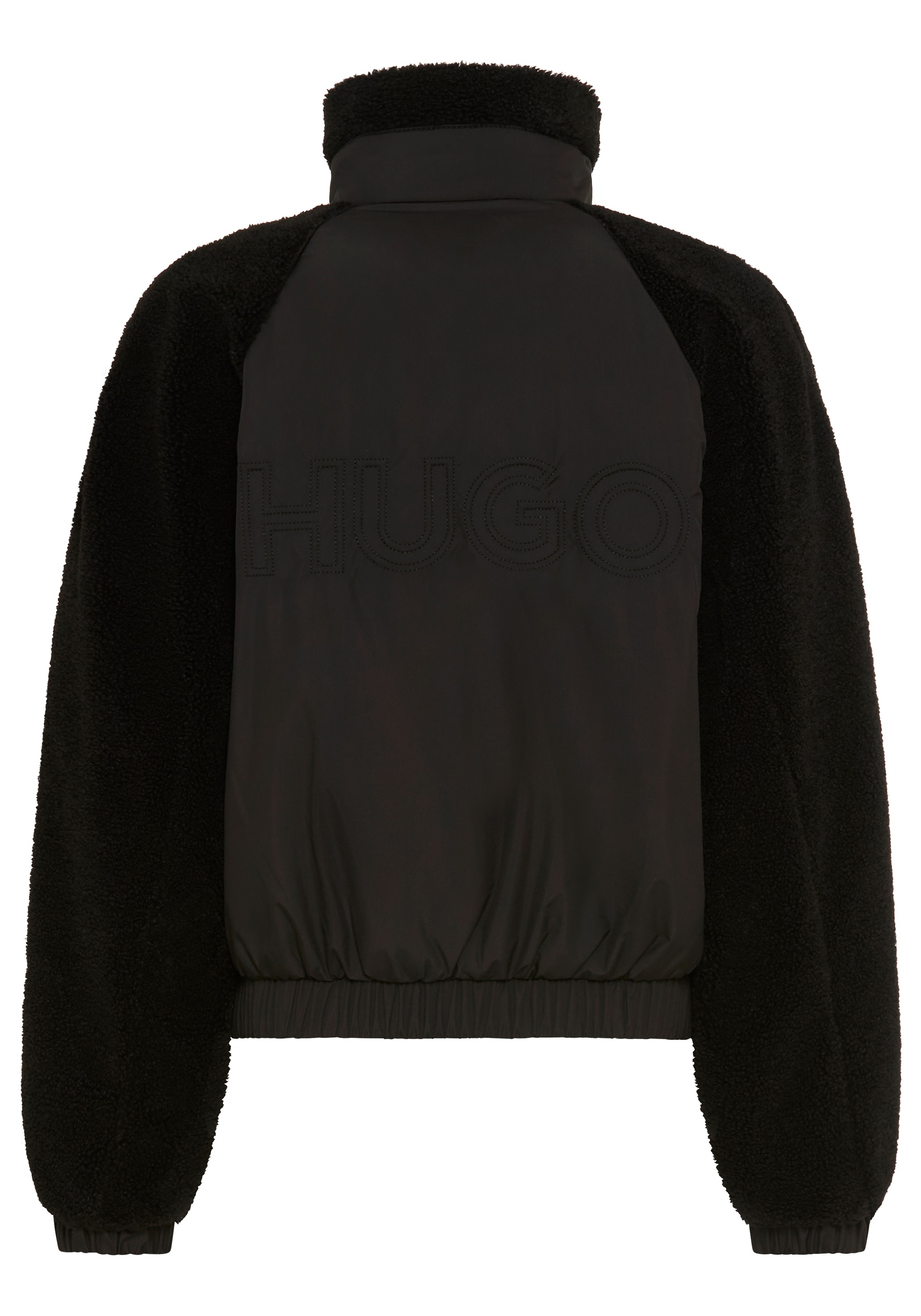HUGO Hybridjacke »Fosser« im Materialmix, Stehkragen