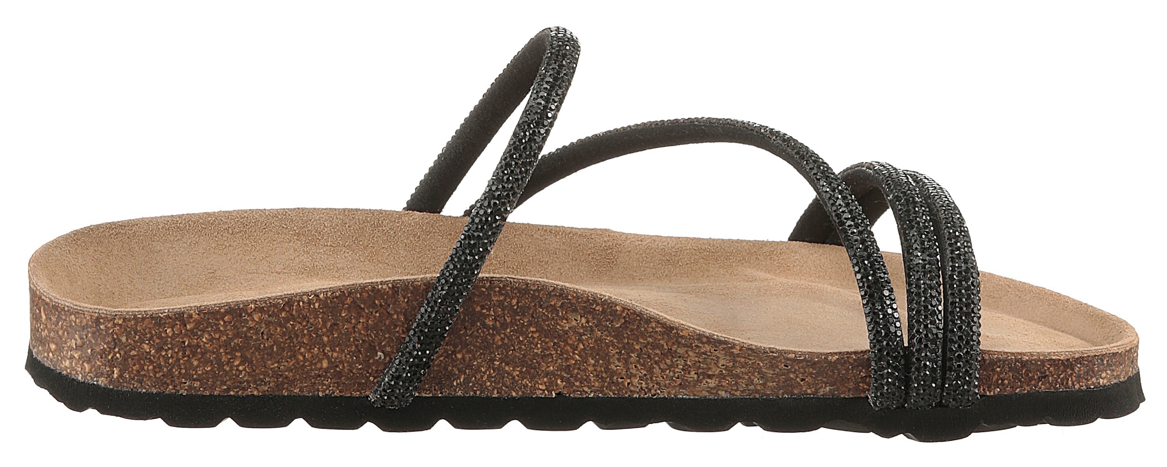 Aniston SHOES Pantolette, Sommerschuh, Strandschuh, Glitzersteine - NEUE KOLLEKTION
