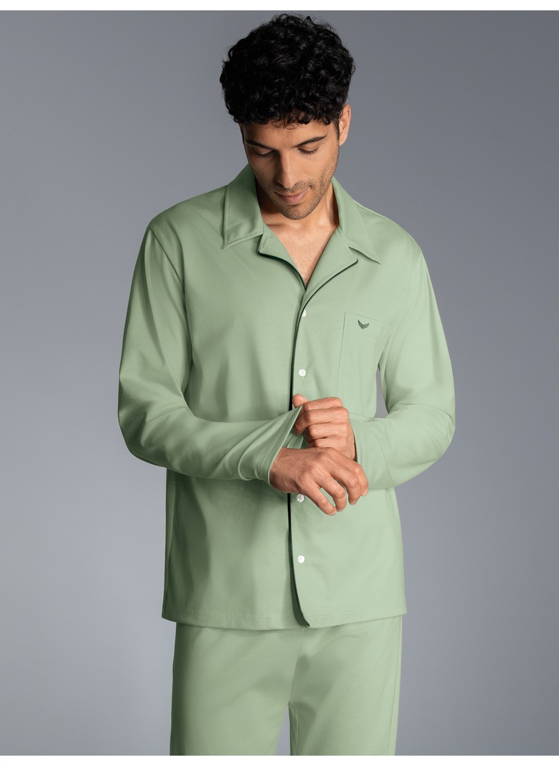 Trigema Schlafanzug »TRIGEMA Schickes Schlafanzug Oberteil mit Knopfleiste« 1 tlg.