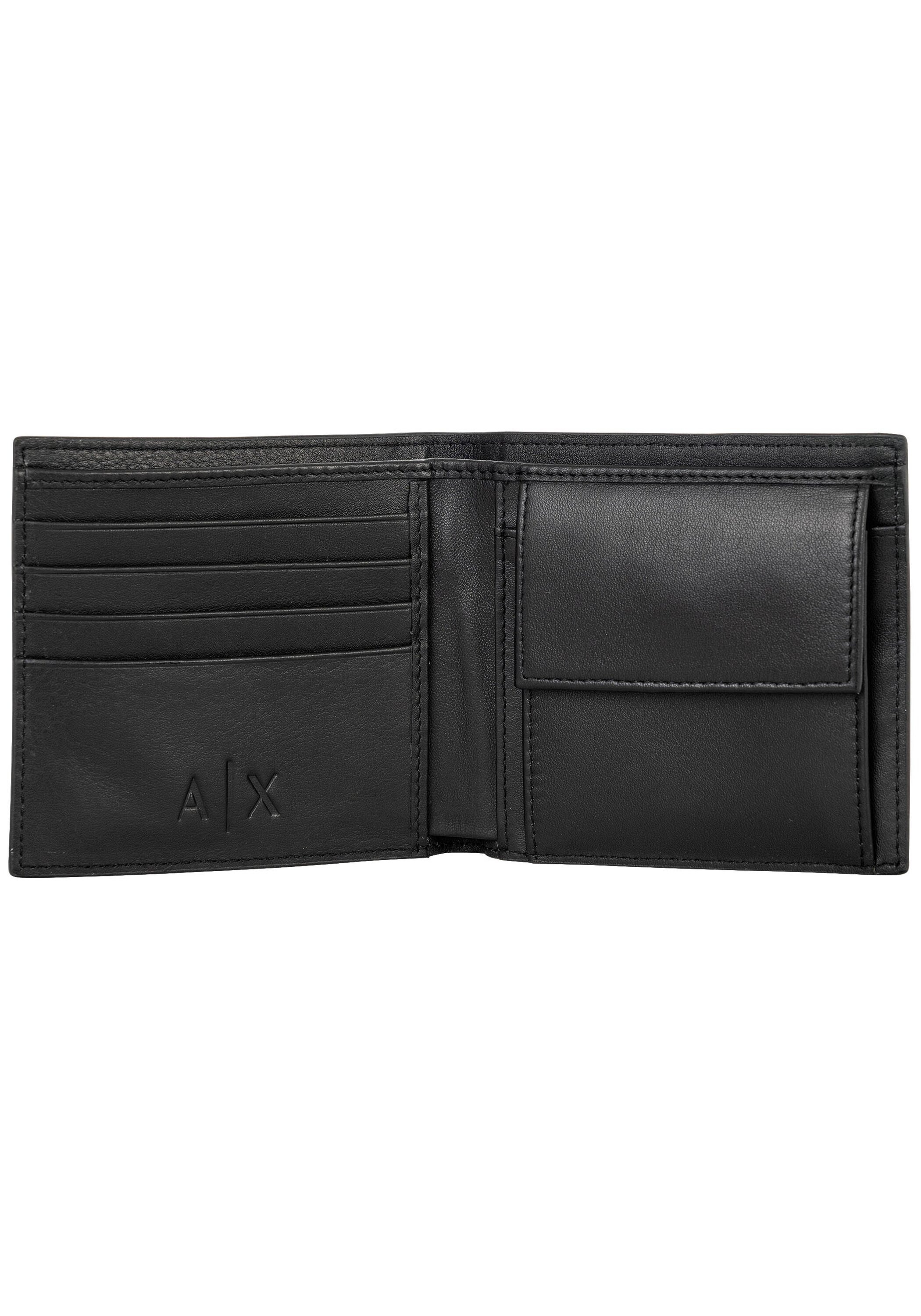 ARMANI EXCHANGE Geldbörse »Geldbörse PLAIN LEATHER BIFOLD WITH COIN POCKET 1er Pack«