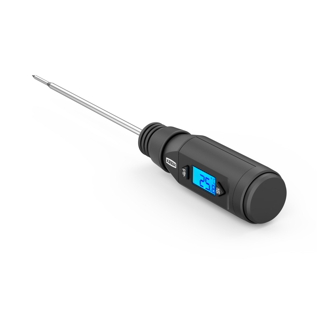 Xavax Bratenthermometer »Digitales Multithermometer, Backthermometer und Bratenthermometer«, Abnehmbarer Silikonverschluss
