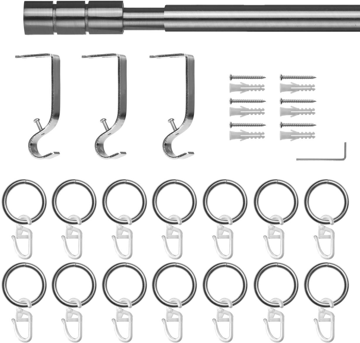 LICHTBLICK ORIGINAL Gardinenstange »Gardinenstange Zylinder, 20 mm, ausziehbar, 1 läufig 130 - 240 cm« Ø 20 mm 1 läufig-läufig ausziehbar Einläufige Vorhangstange mit Ringen für Gardinen und Stores.