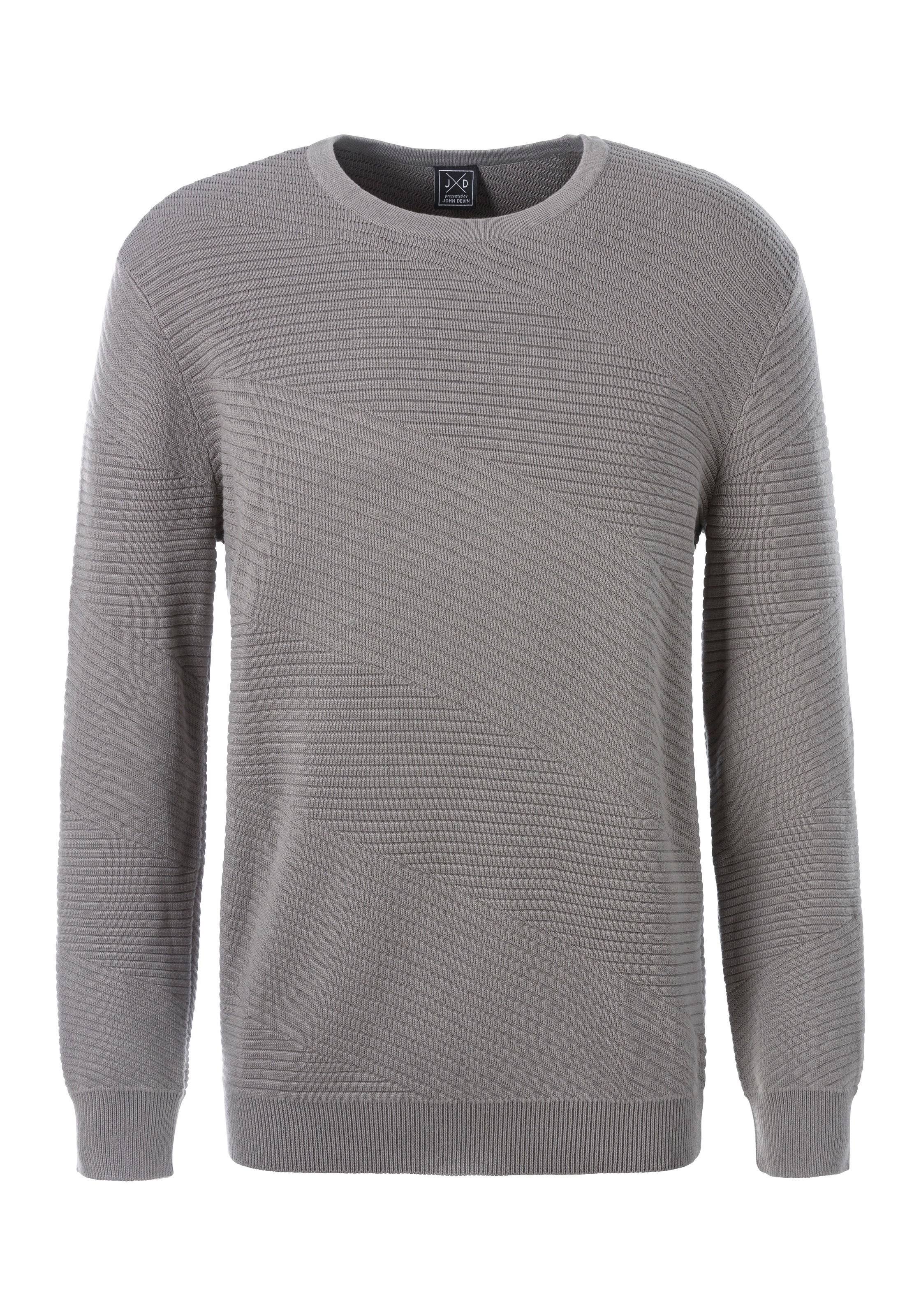 John Devin Strickpullover Pullover aus weichem Strukturstrick
