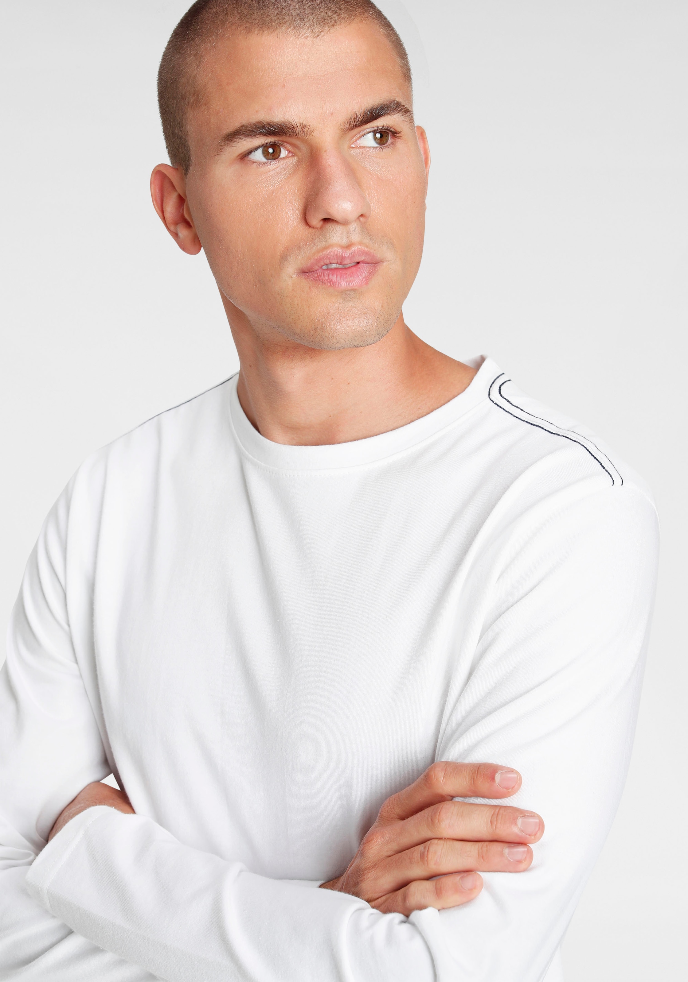 Eastwind Langarmshirt, (3er-Pack), Langarm, Basic-Stil, Rundhals-Ausschnitt, aus 100% Baumwolle
