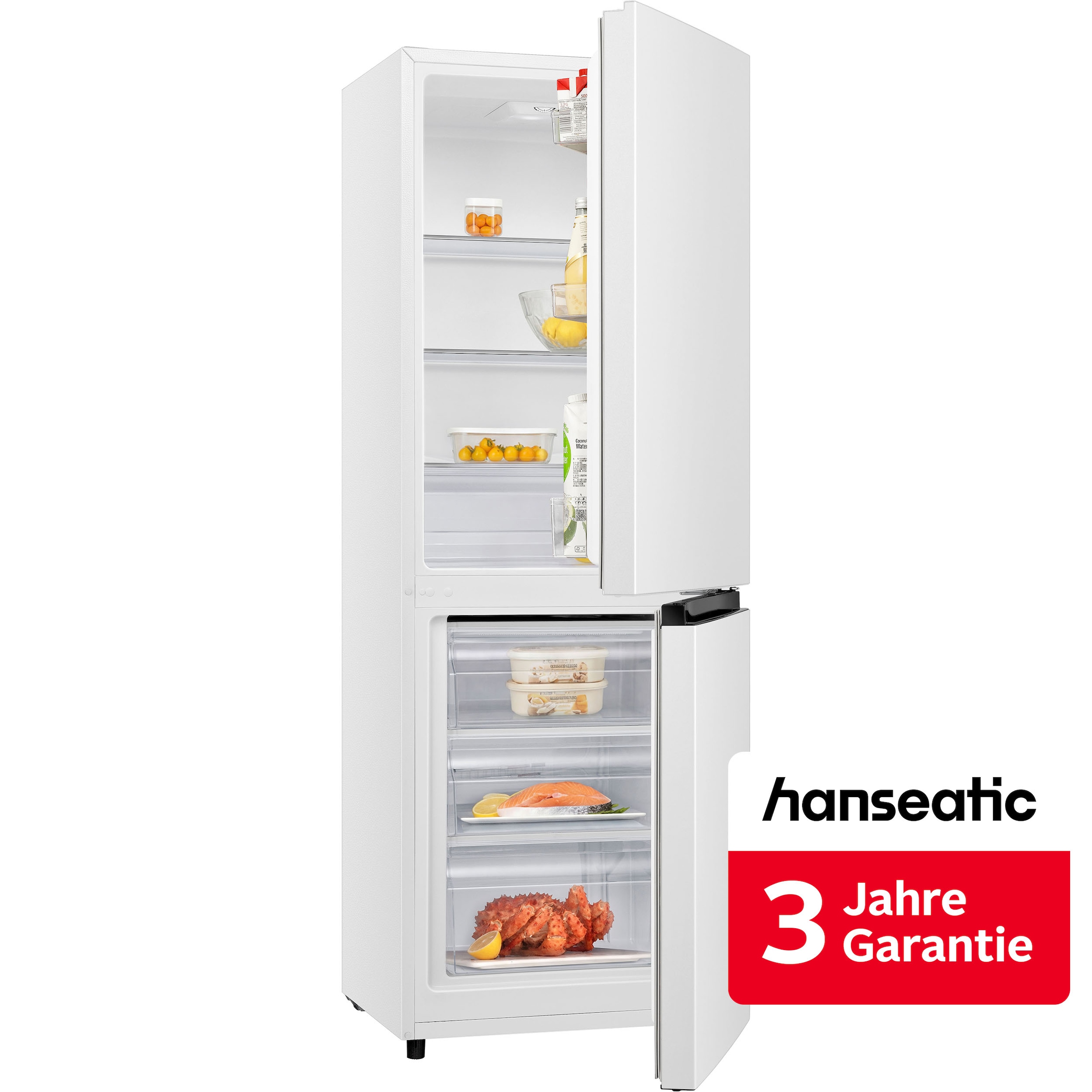 Hanseatic Kühl-/Gefrierkombination »HKGK16155BW« 161 cm hoch 55 cm breit inkl. 3 Jahre Herstellergarantie