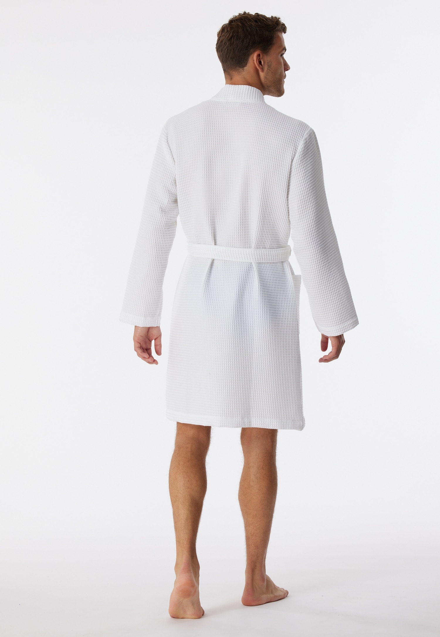 Schiesser Herrenbademantel »Essentials«, mit Bindekordel, Kimono-Schnitt
