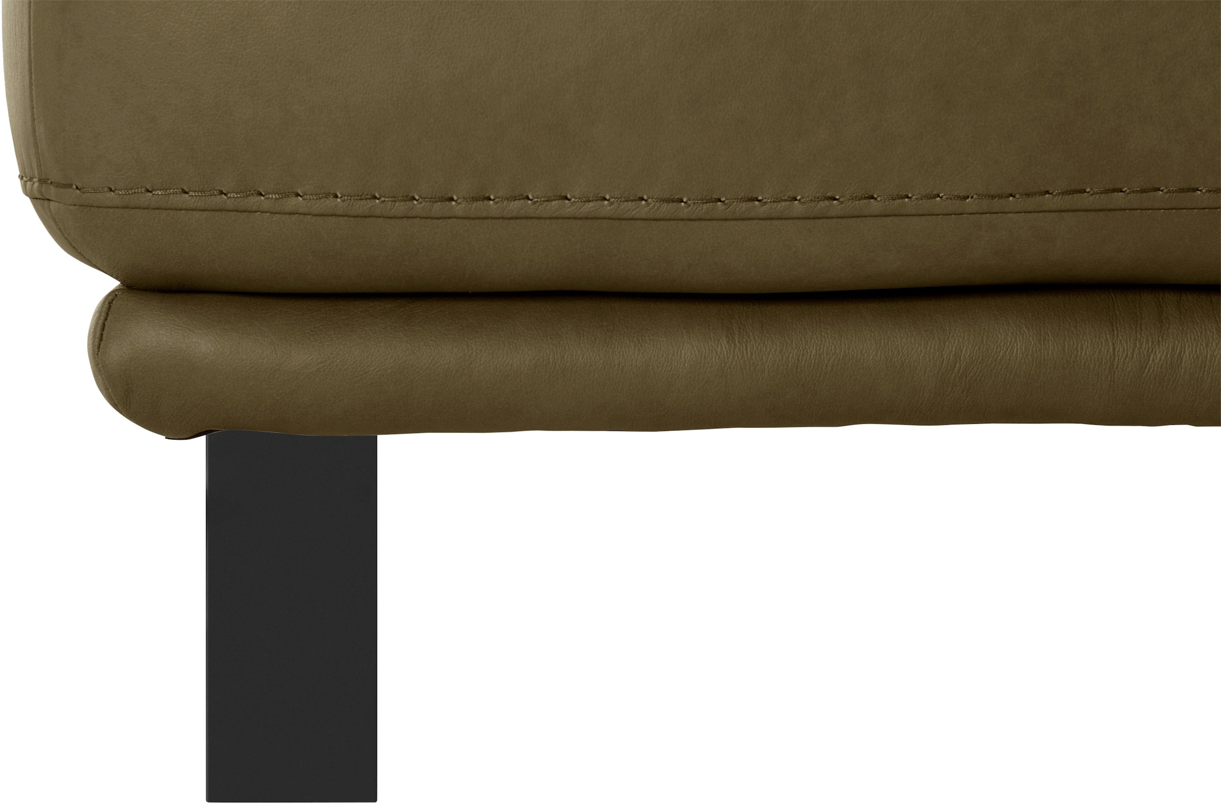 W.SCHILLIG Hocker »montanaa«, mit Metallkufen in Schwarz pulverbeschichtet, Breite 141 cm