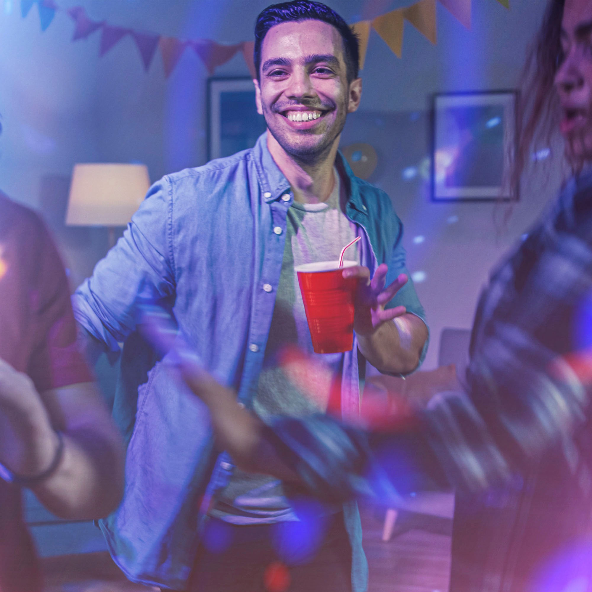 B.K.Licht LED Motivstrahler »BK_GD1327 LED Discolicht, Partylicht, mit Musiksensor«, 1 flammig, Leuchtmittel LED-Modul | LED fest integriert, Farbwechsel, Partyleuchte, RGB Tischlampe