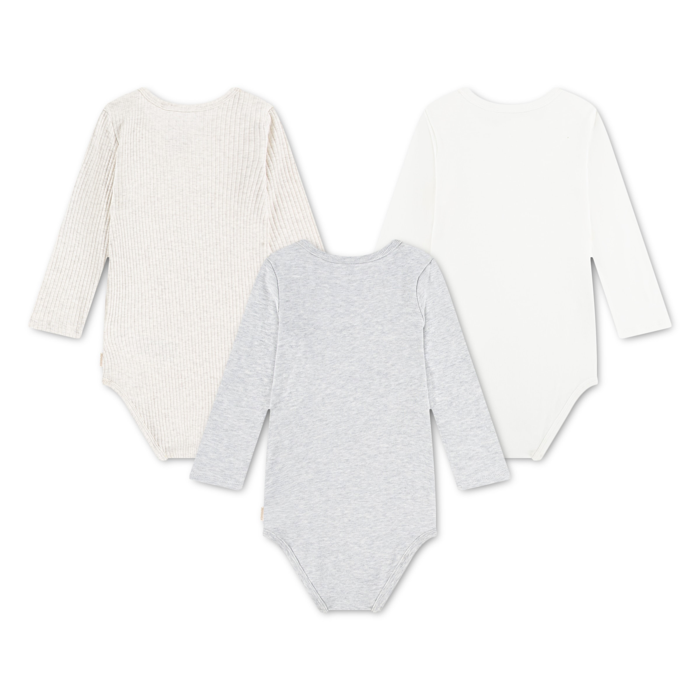 HUGGIES babywear Langarmbody »HUGB 3PK BODYSUIT« Packung, 3 Stk. 3er-Pack, in Ripp-Optik