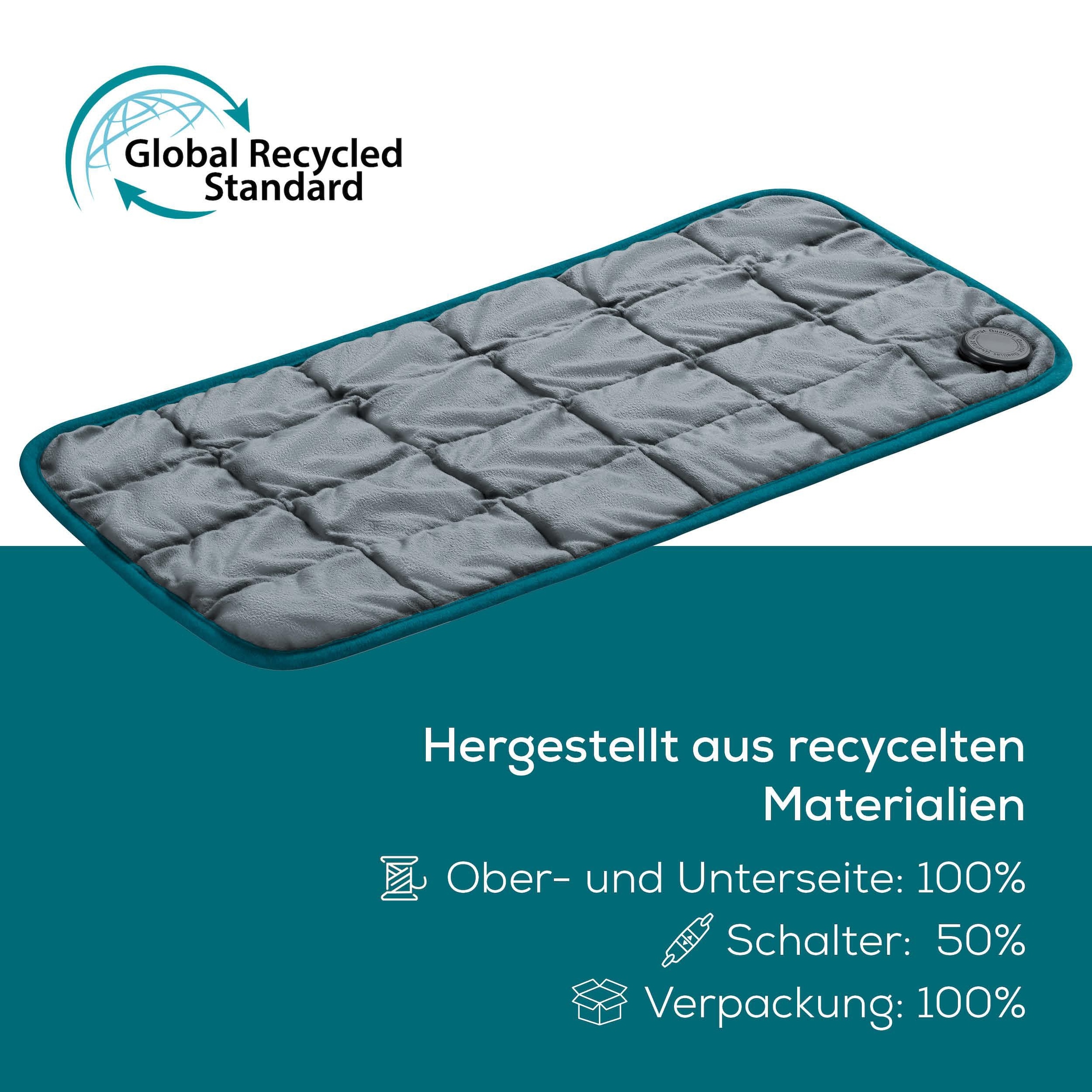 BEURER Heizkissen »HK 145 Cosy Weight Green Planet, umarmende Wärme«, anschmiegsames Wärmekissen mit Glasperlenfüllung