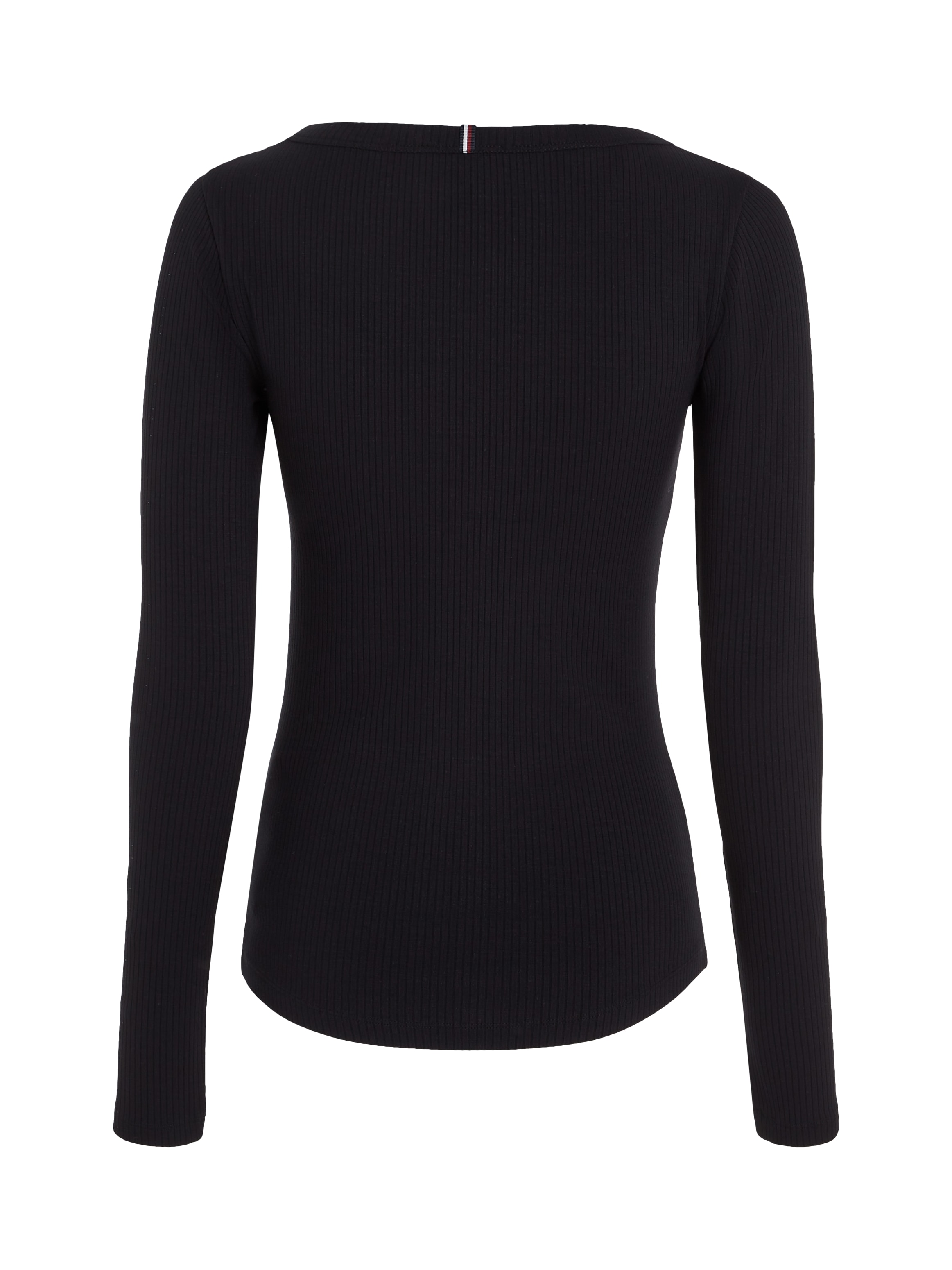 Tommy Hilfiger Langarmshirt »SLIM 5X2 RIB O-NK LS«, mit Struktur