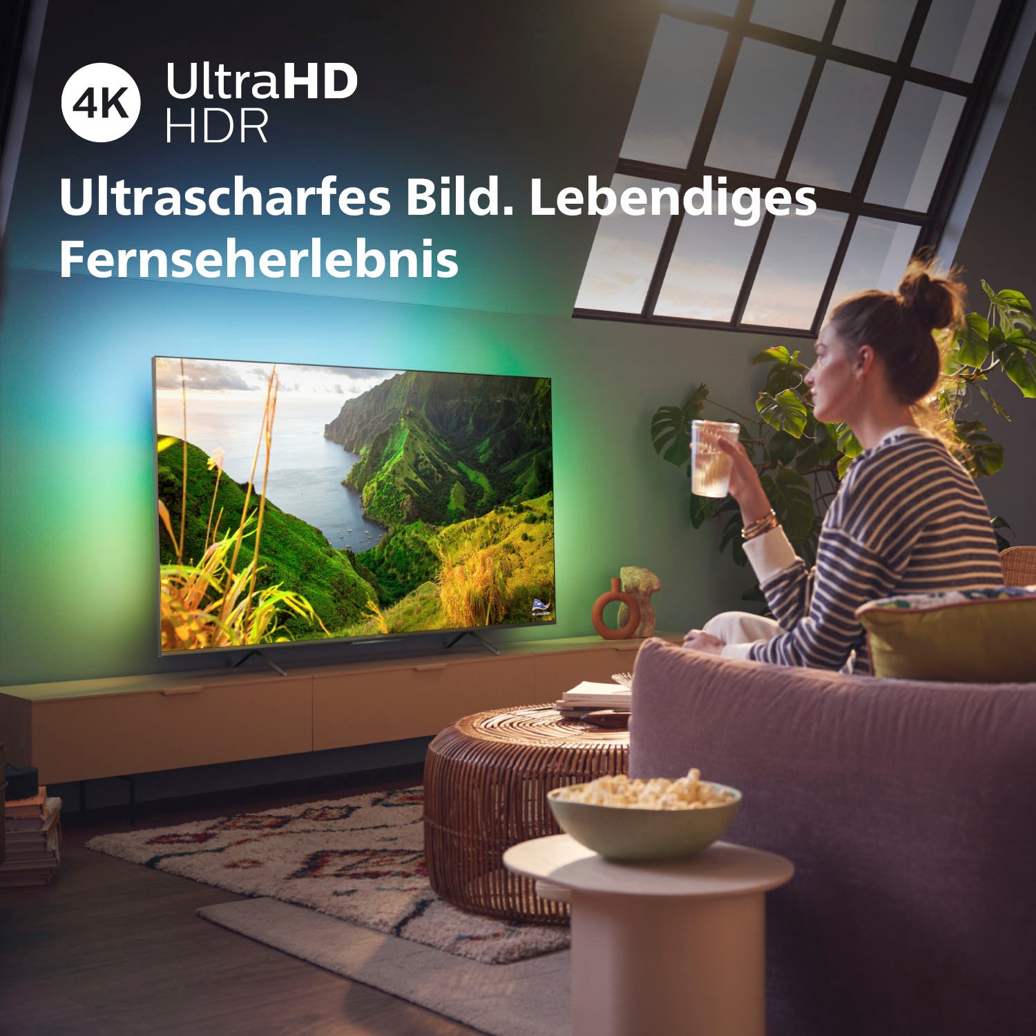Smart-TV Zoll, OTTO Online 126 Ultra HD, 4K im cm/50 Shop LED-Fernseher Philips »50PUS8108/12«,
