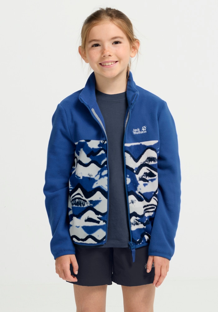 Jack Wolfskin Fleecejacke »PAW ERA 100 PRINT FZ K« Atmungsaktiv, leicht, Übergangsjacke