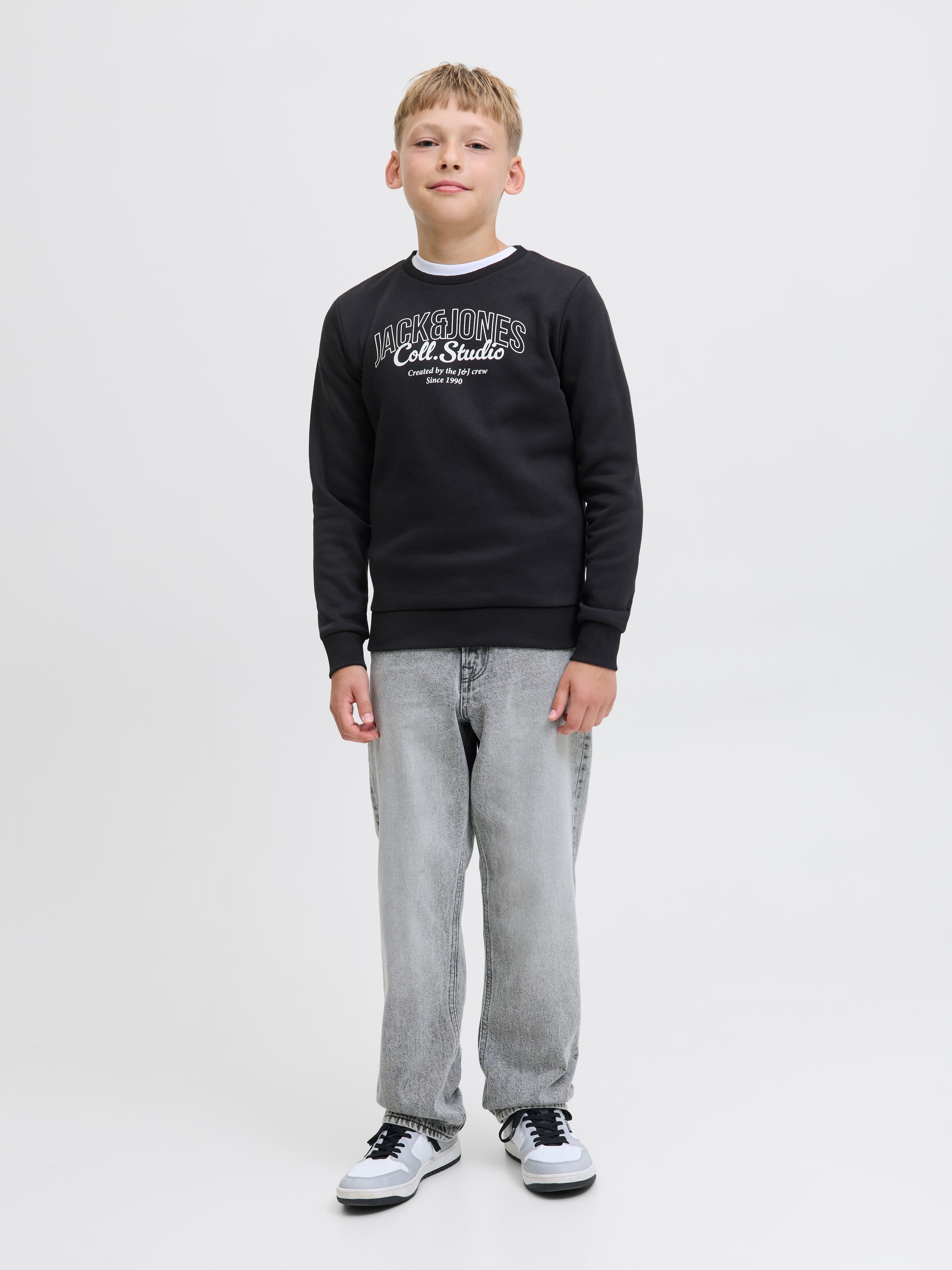 Jack & Jones Junior Sweatshirt »JJMAKOTO mit Print und pflegeleichtem Material«, bedruckt, modisch, regular fit, Sweatware, Rundhals