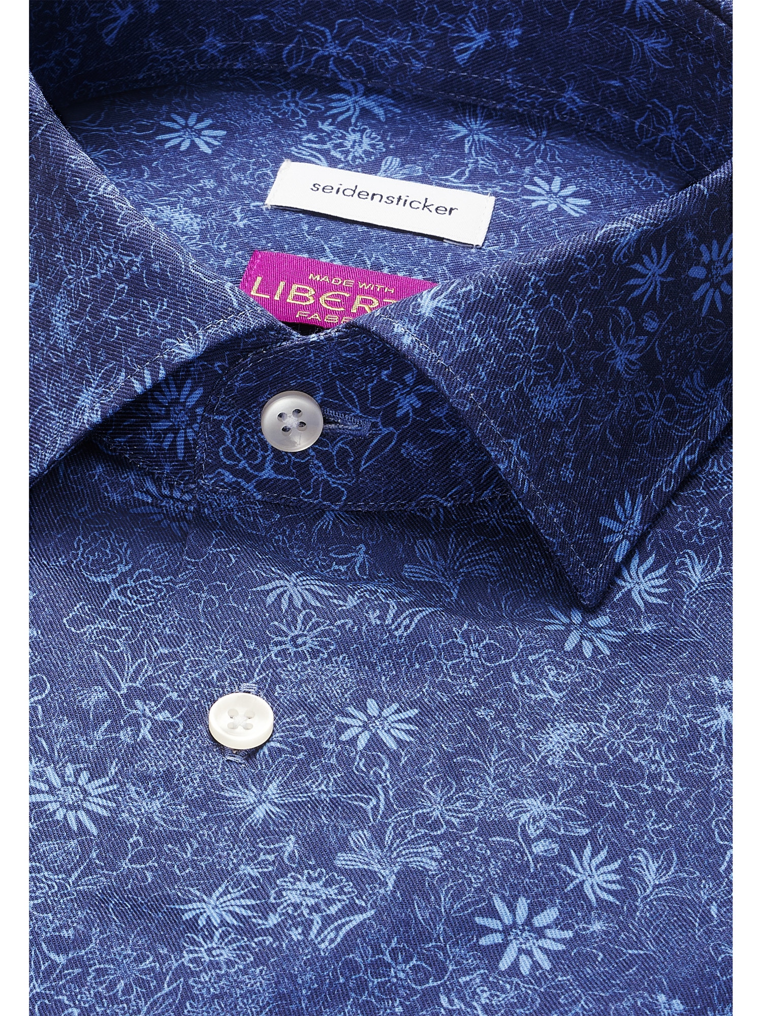 seidensticker Businesshemd »Schwarze Rose« Slim 1/1 Kentkragen Druck