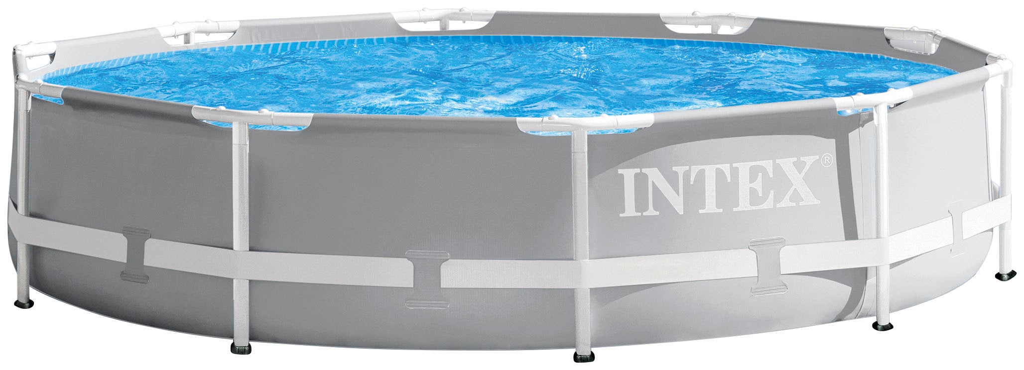 Intex Rundpool »»Framepool« 305x76 cm«, (Set), inkl. hochwertigem Intex Pool-Reinigungsset