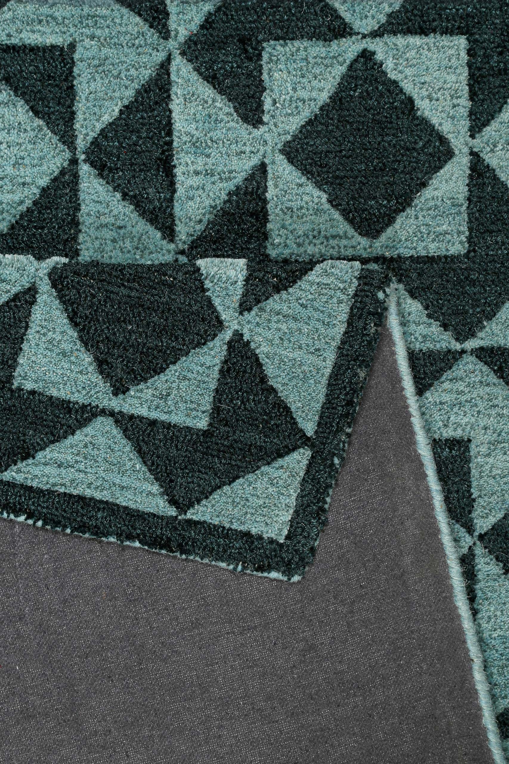 Wecon home Teppich »Downtown« rechteckig 10 mm Höhe handgefertigt, pflegeleicht, Fasermix, Wohnzimmer, Schlafzimmer