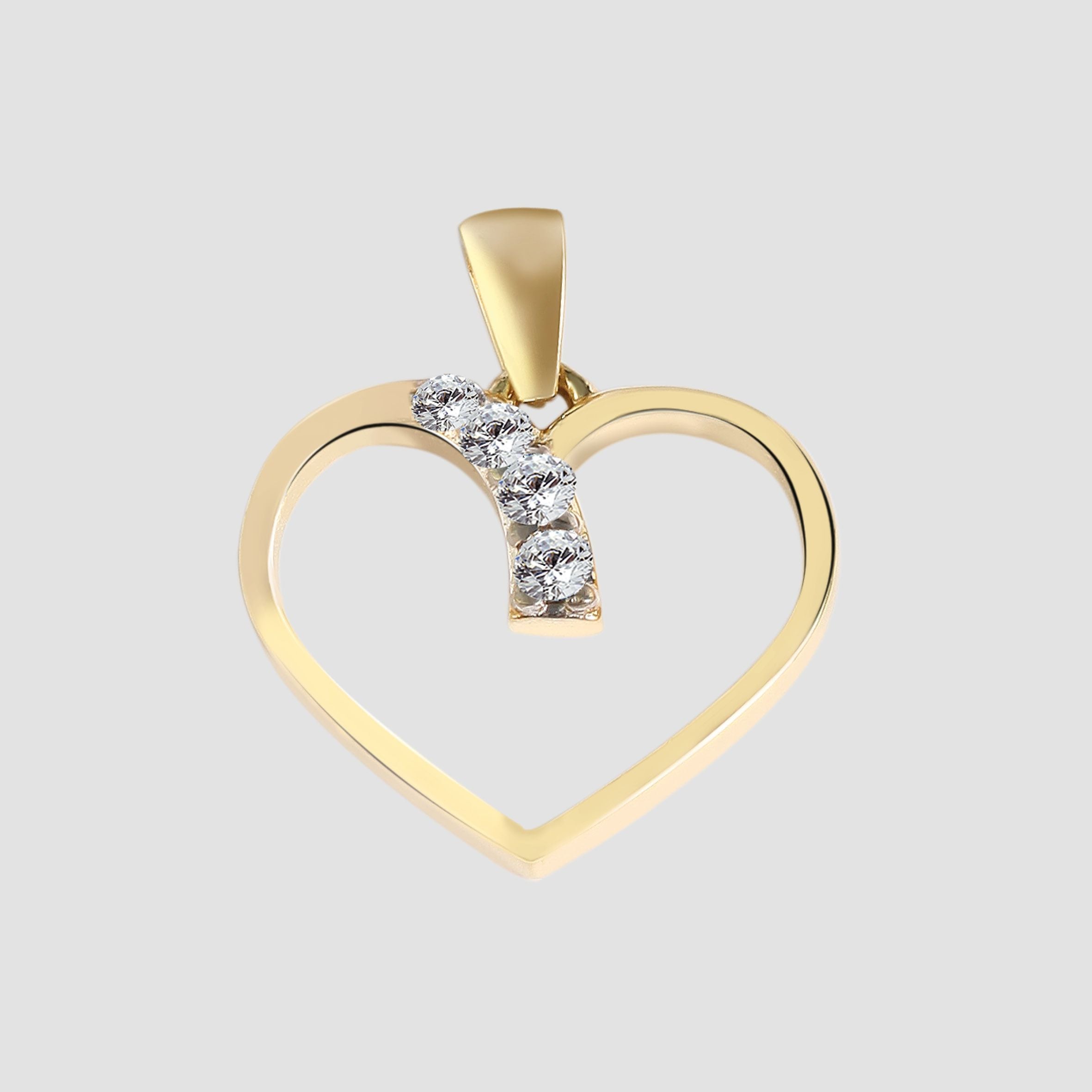 Adelia´s Herzanhänger »Damen Anhänger ¿ Herz Herzanhänger aus 375 Gold mit Zirkonia«