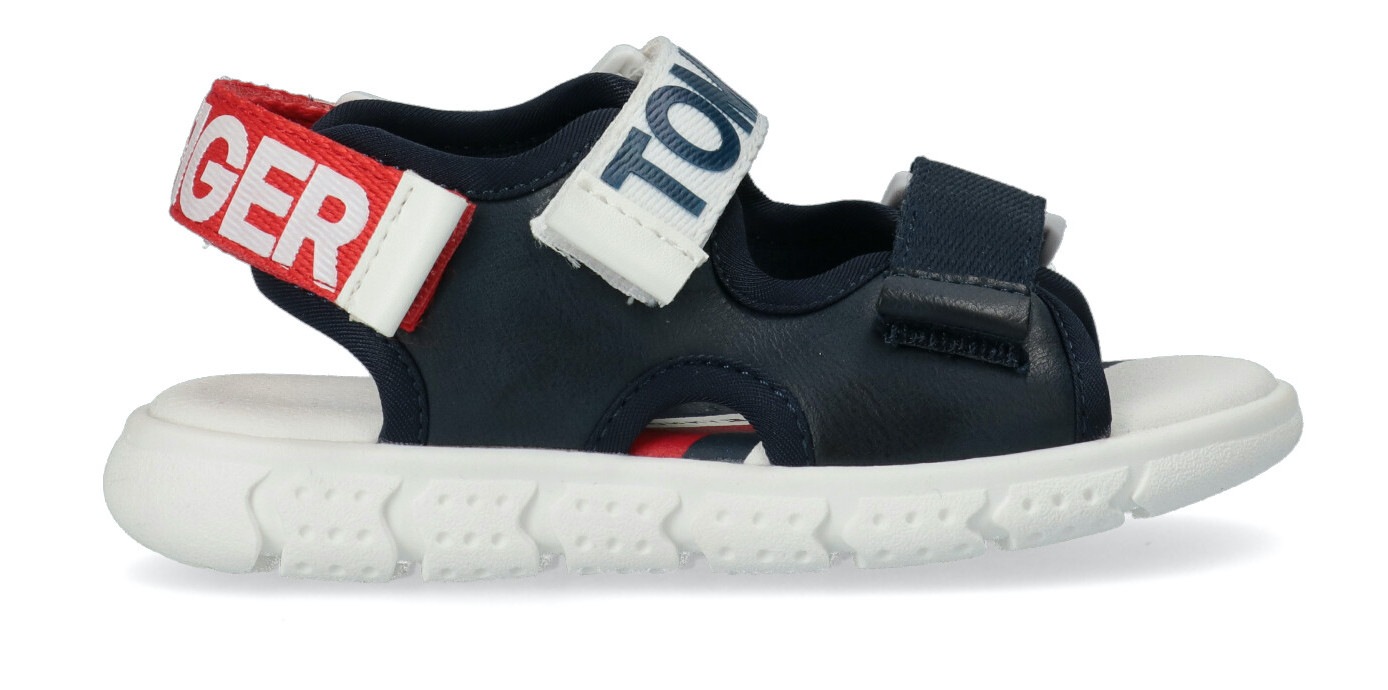 TOMMY HILFIGER Sandale, mit dreifachem Klettverschluss