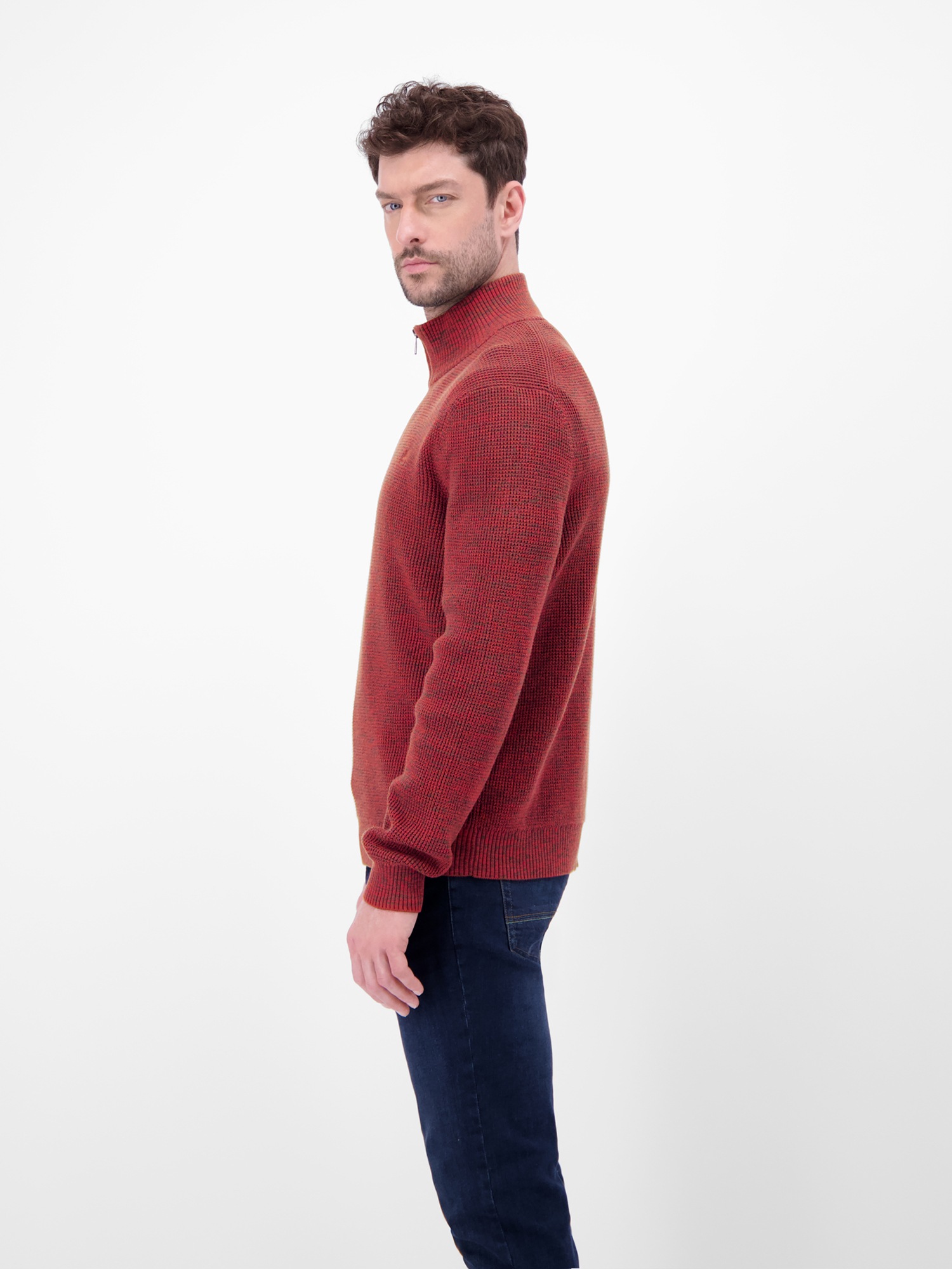 LERROS Strickpullover »Herren Troyer in Twist-Struktur«