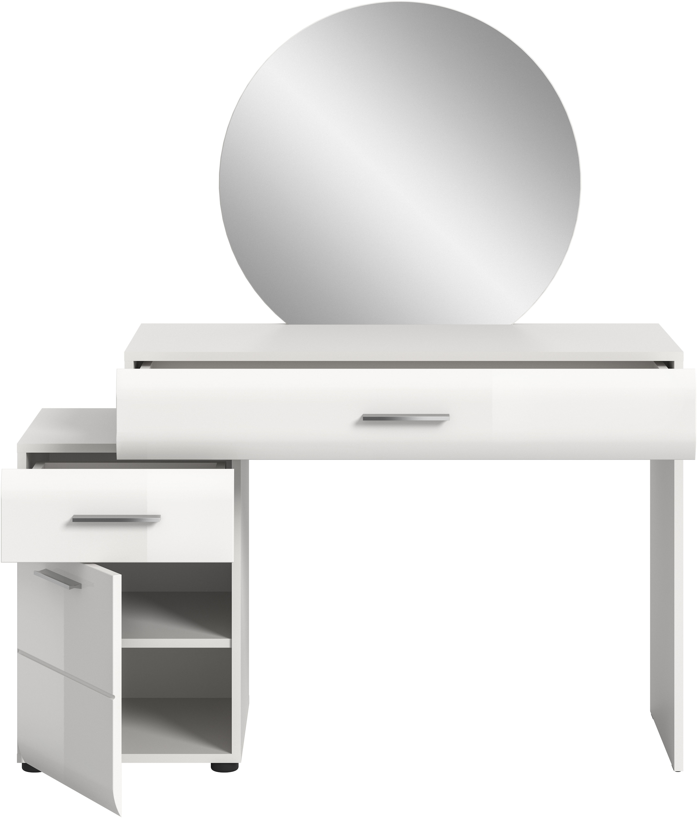 INOSIGN Schminktisch »FLORENZ, hochwertige MDF-Front, Rillenfräsung, 2 Schubladen, Spiegel« 1 Stk. tlg.