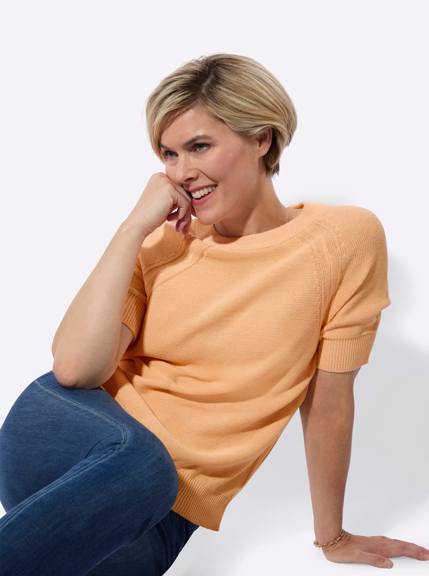 Classic Basics Rundhalspullover »Kurzarm-Pullover«