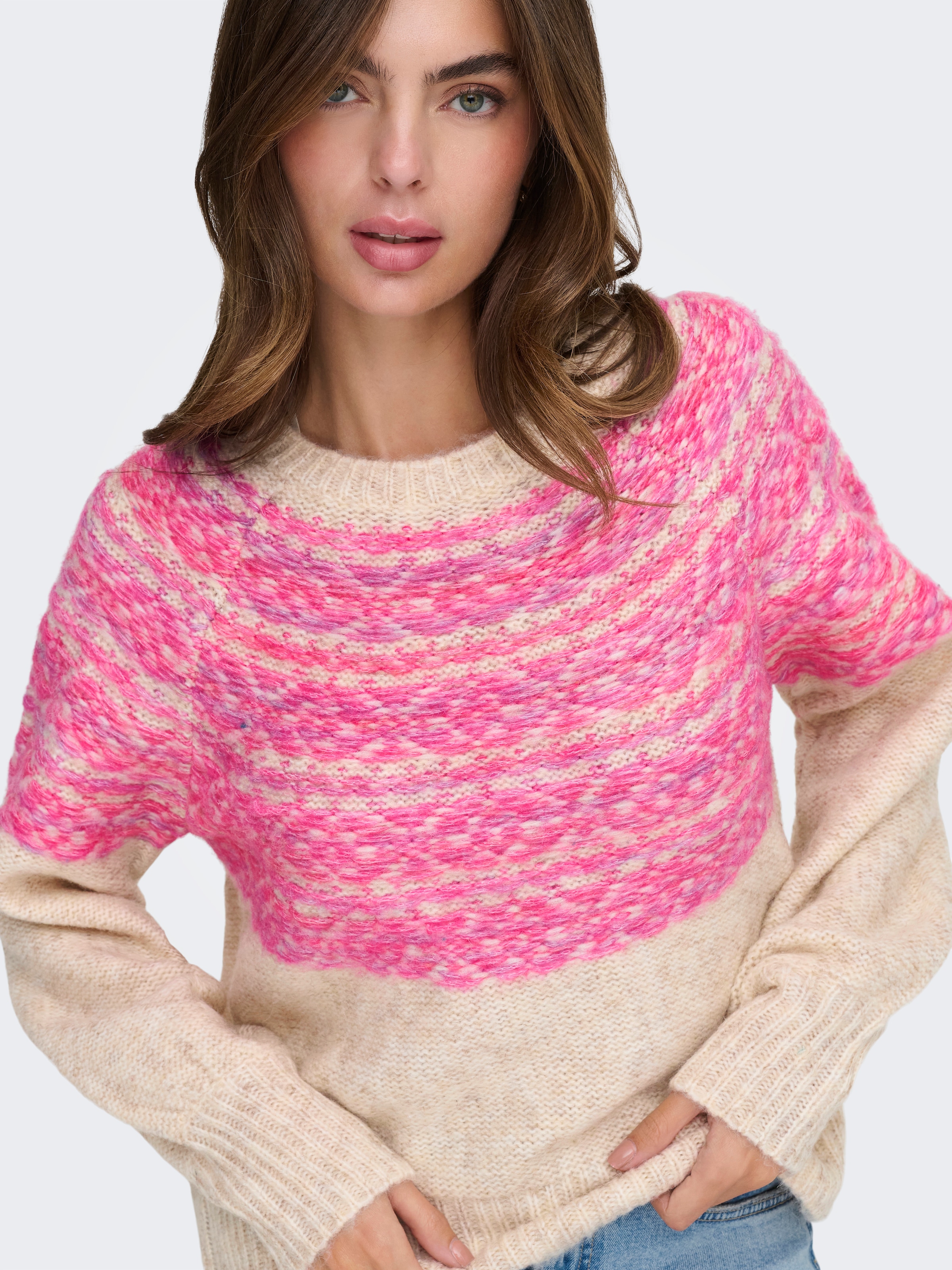 ONLY Strickpullover »ONLSIDONA LIFE LS JQ O-NECK KNT«